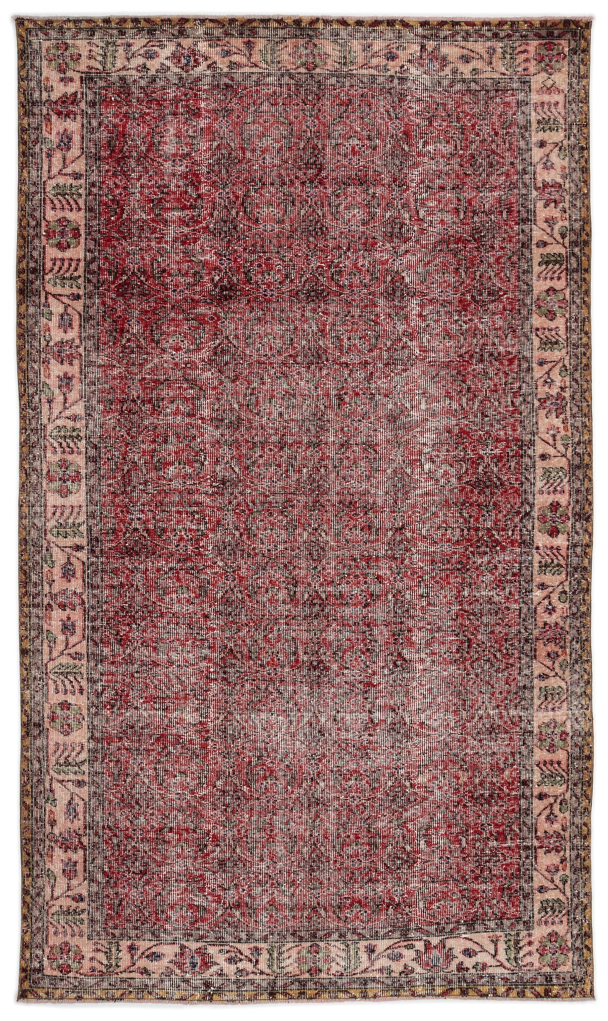 Naturel Over Dyed Vintage Rug 5'3'' x 9'1'' ft 161 x 276 cm