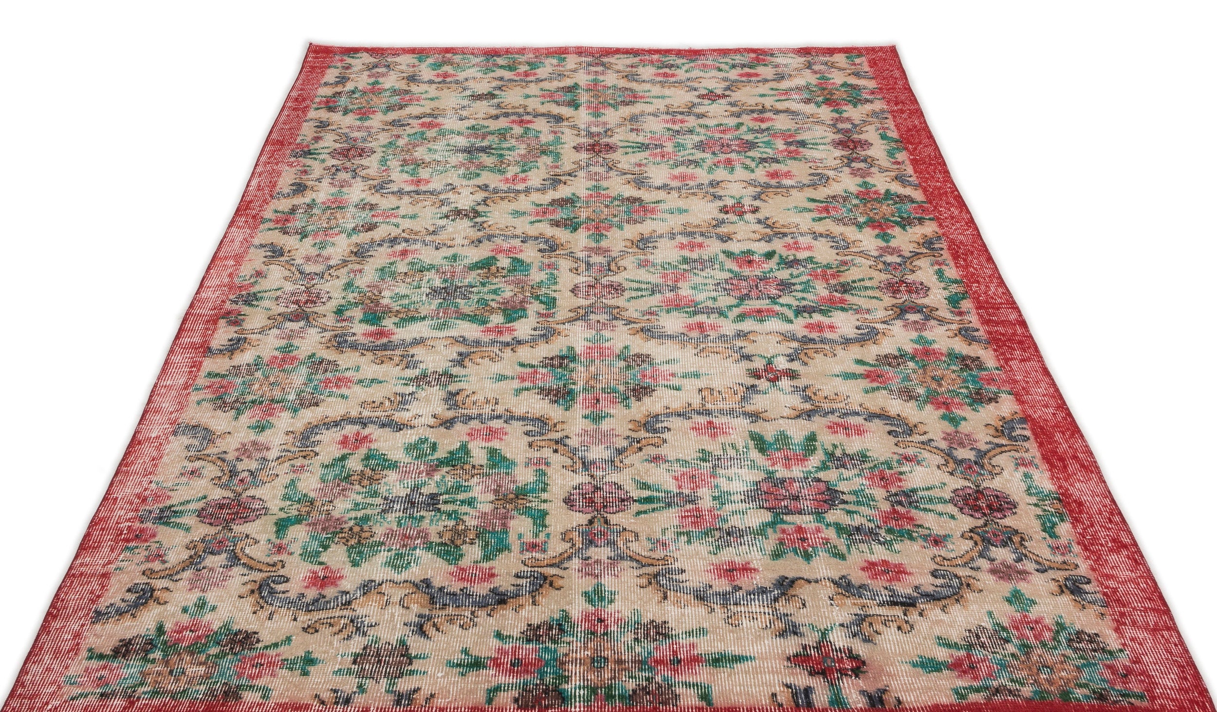 Retro Over Dyed Vintage Rug 5'1'' x 8'11'' ft 155 x 271 cm
