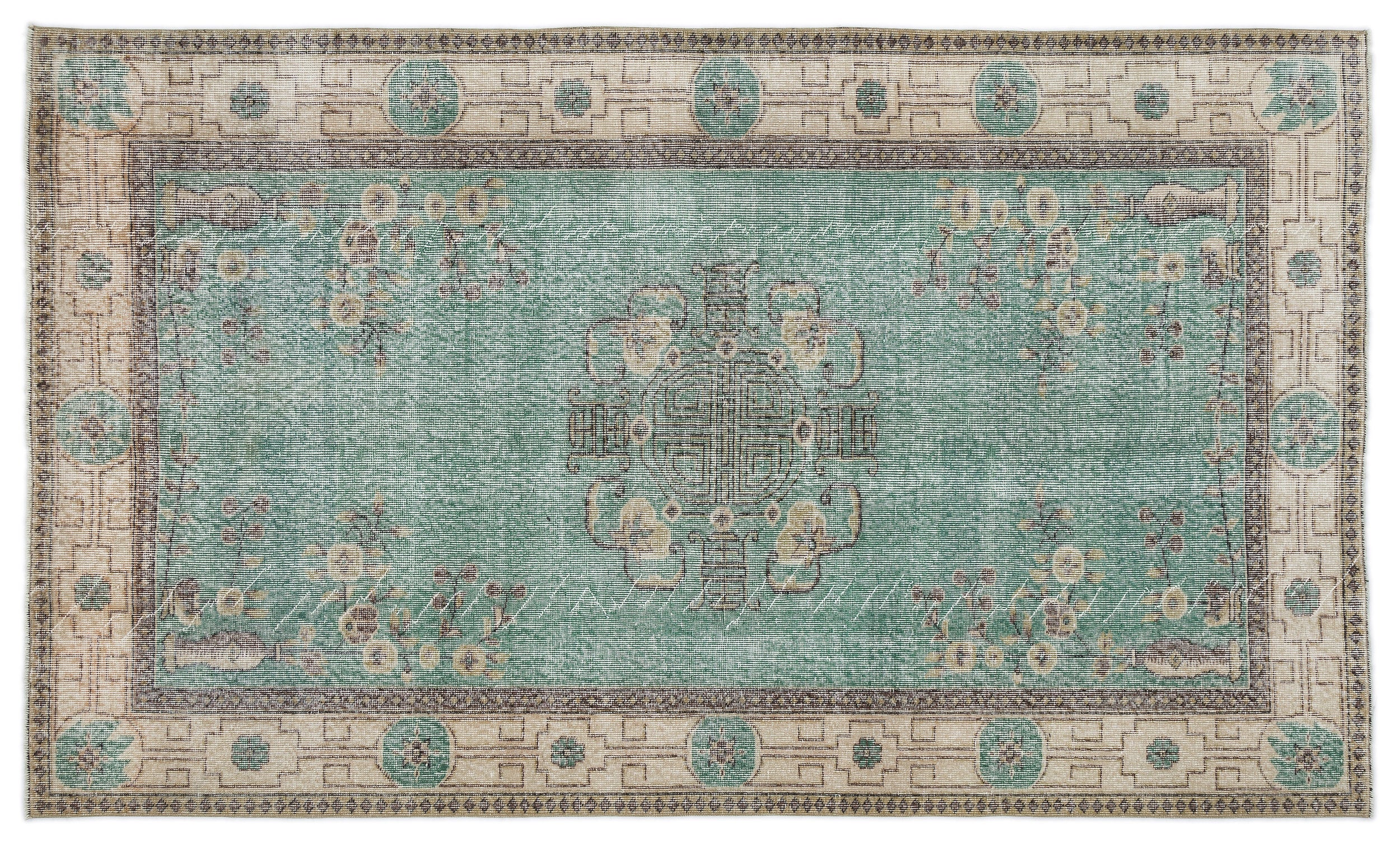 Naturel Over Dyed Vintage Rug 5'1'' x 8'7'' ft 154 x 261 cm