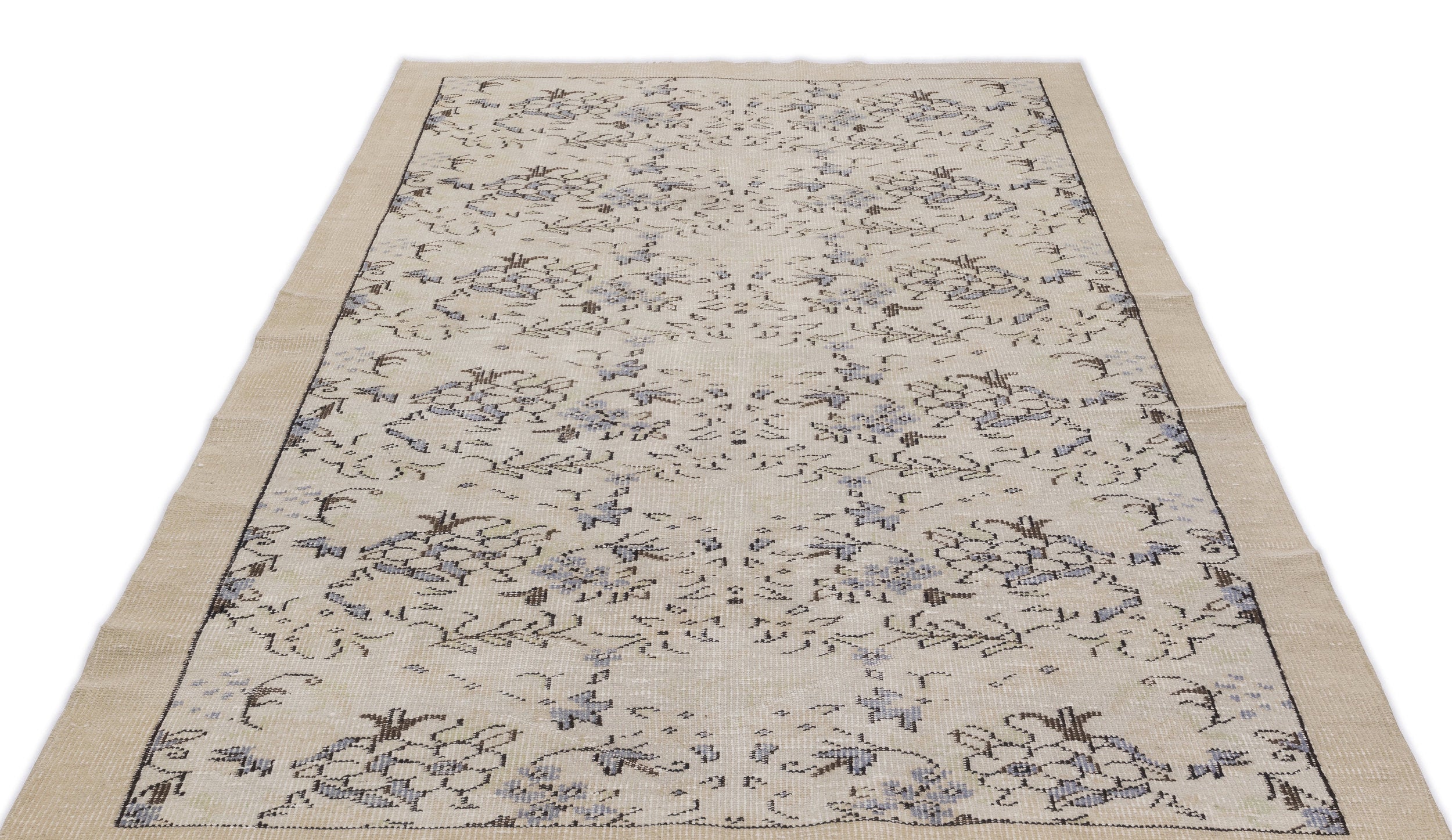Retro Over Dyed Vintage Rug 5'5'' x 8'8'' ft 164 x 264 cm