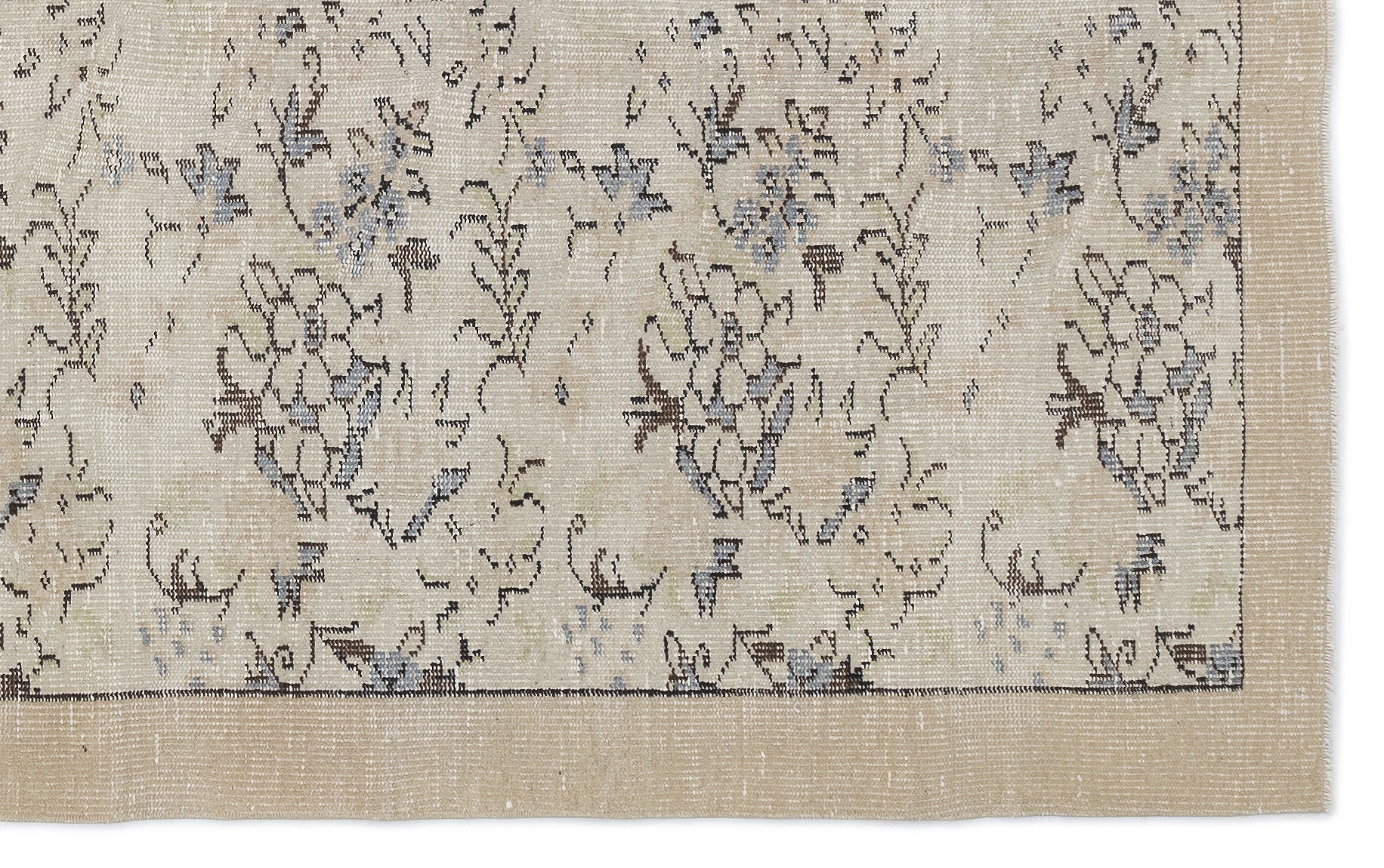 Retro Over Dyed Vintage Rug 5'5'' x 8'8'' ft 164 x 264 cm