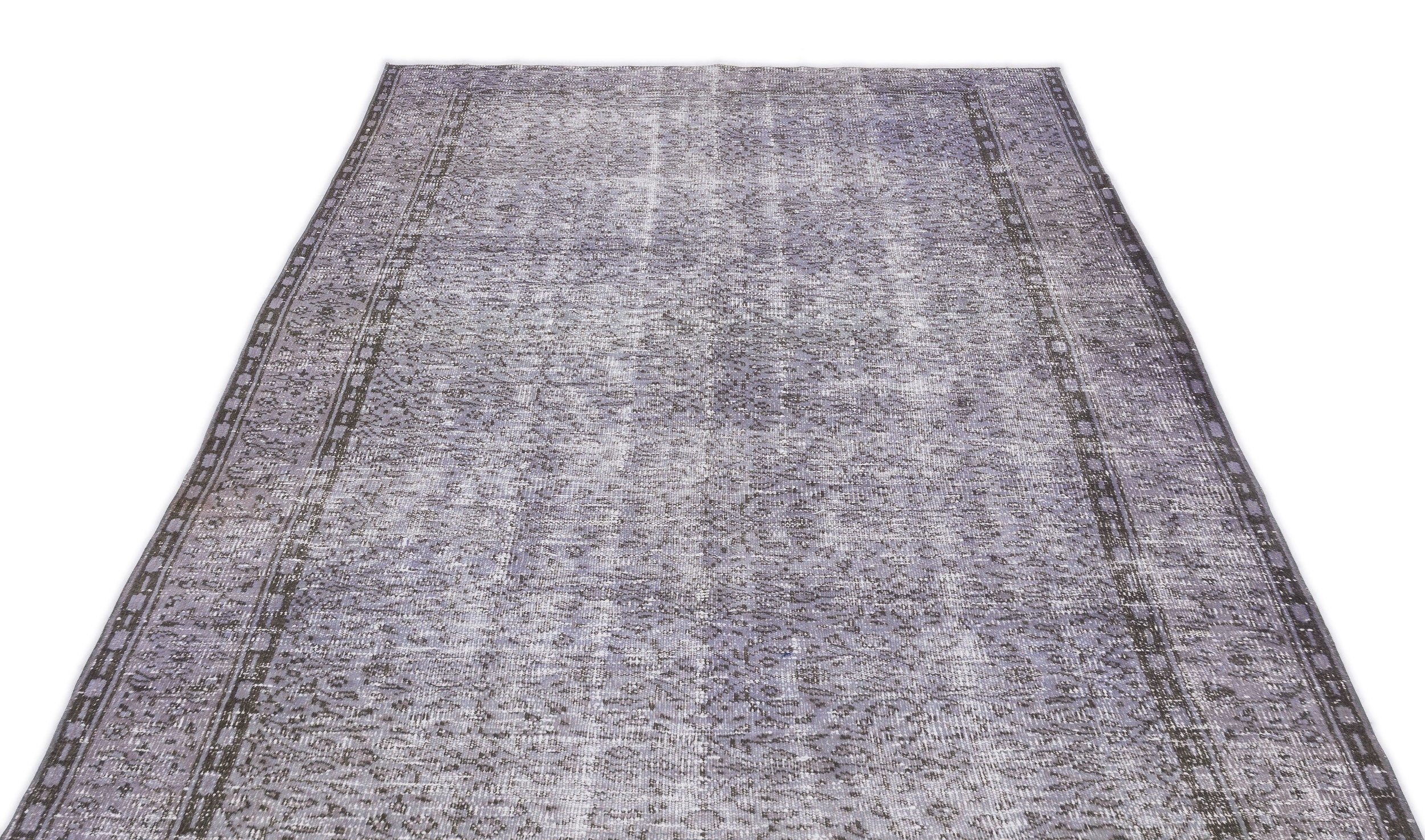 Gray Over Dyed Vintage Rug 5'1'' x 8'12'' ft 156 x 274 cm
