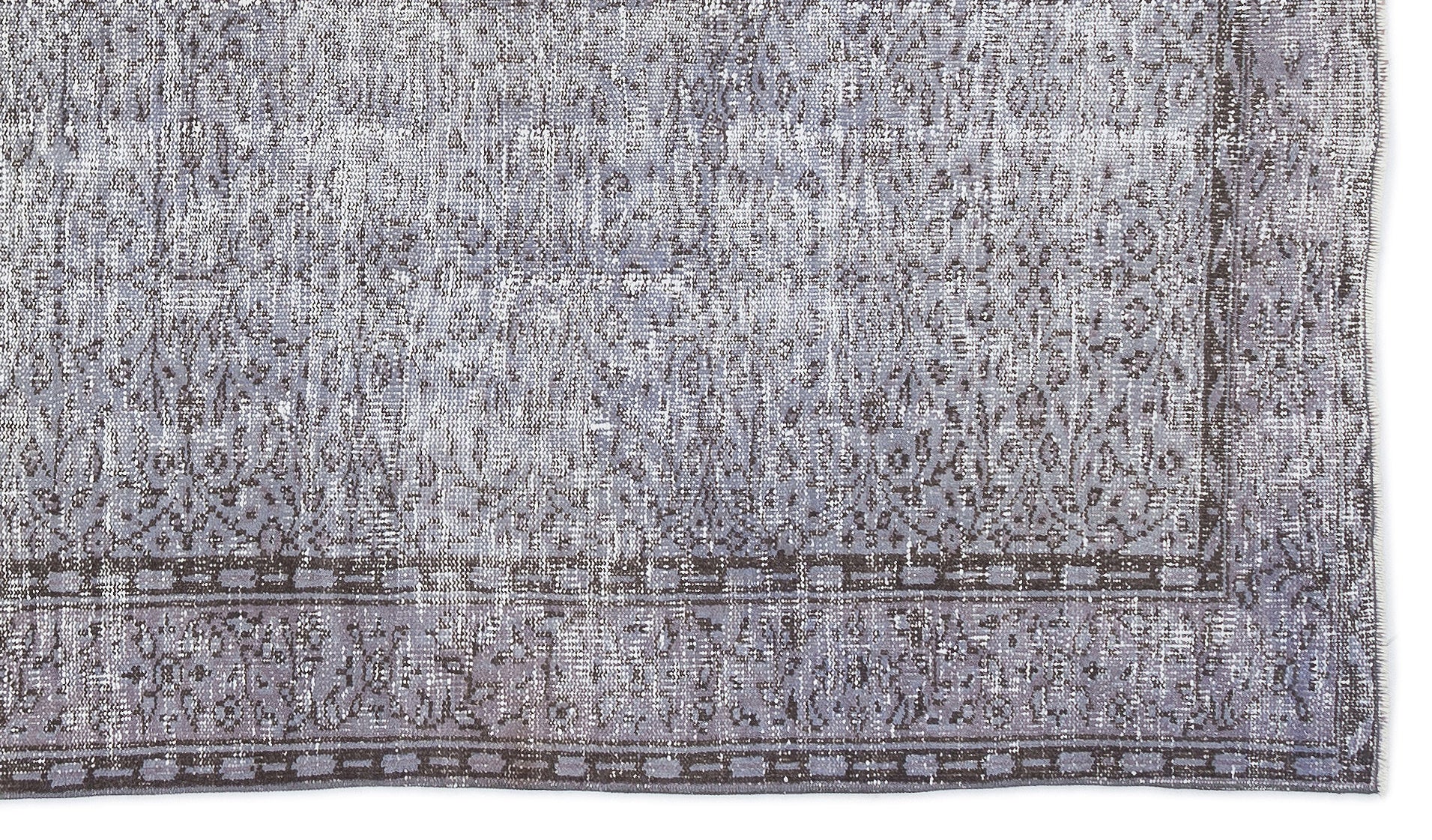 Gray Over Dyed Vintage Rug 5'1'' x 8'12'' ft 156 x 274 cm