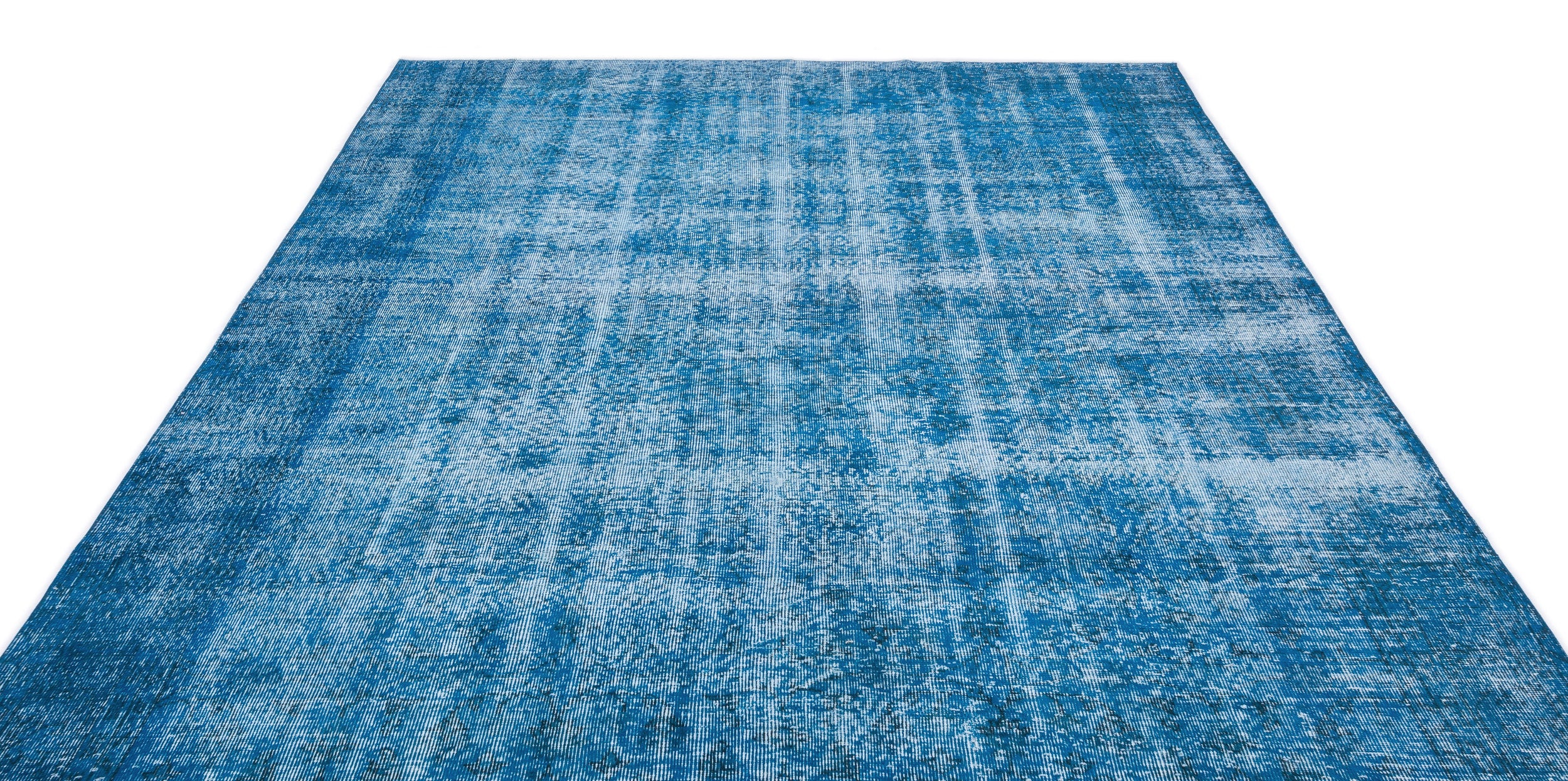 Turquoise Over Dyed Vintage Rug 7'1'' x 10'6'' ft 216 x 320 cm