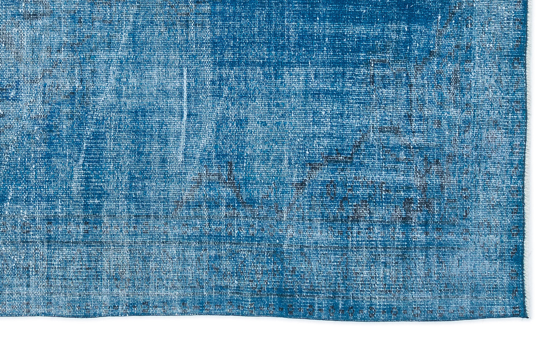 Turquoise Over Dyed Vintage Rug 4'10'' x 8'0'' ft 148 x 244 cm