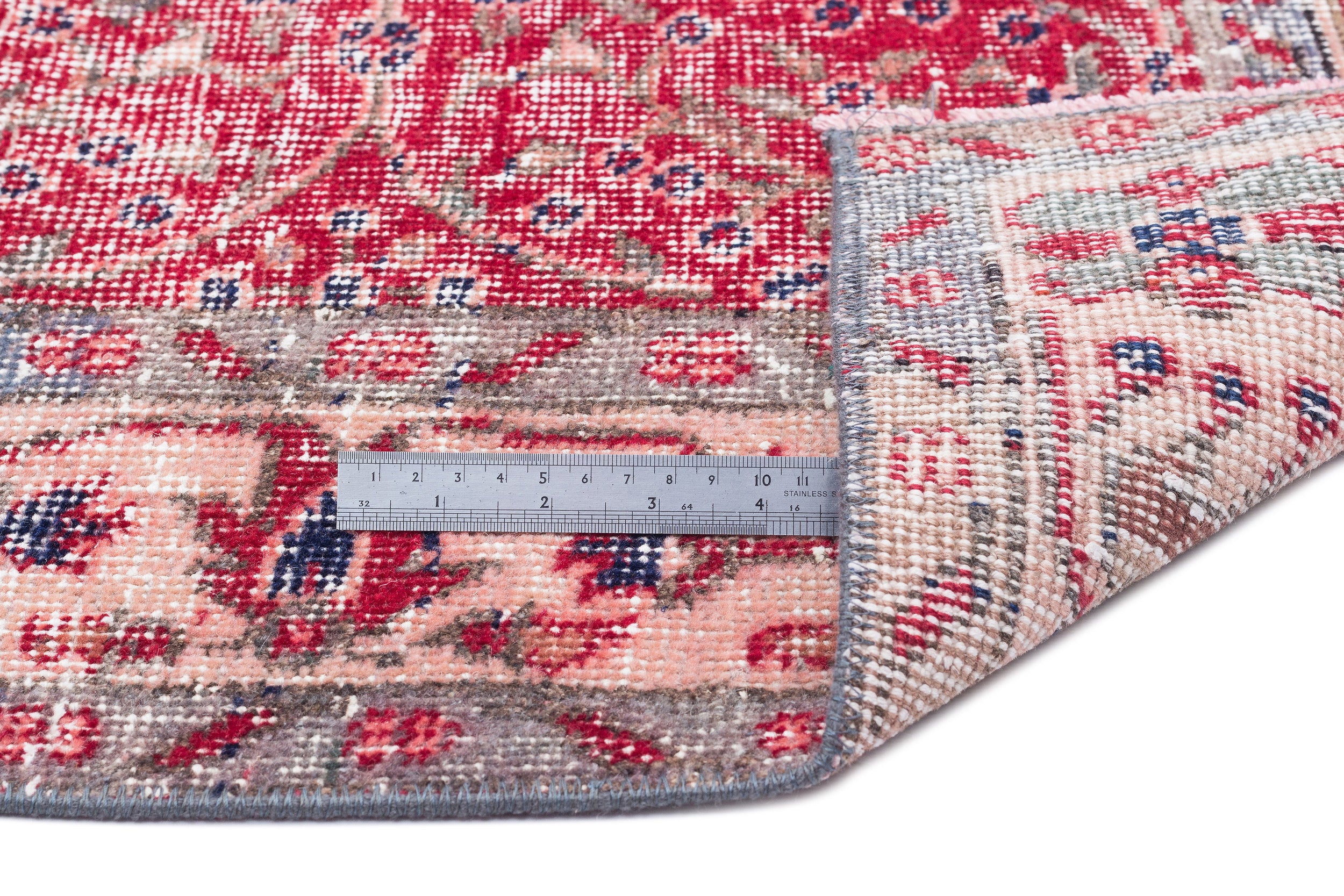 Naturel Over Dyed Vintage Rug 4'11'' x 8'4'' ft 151 x 255 cm