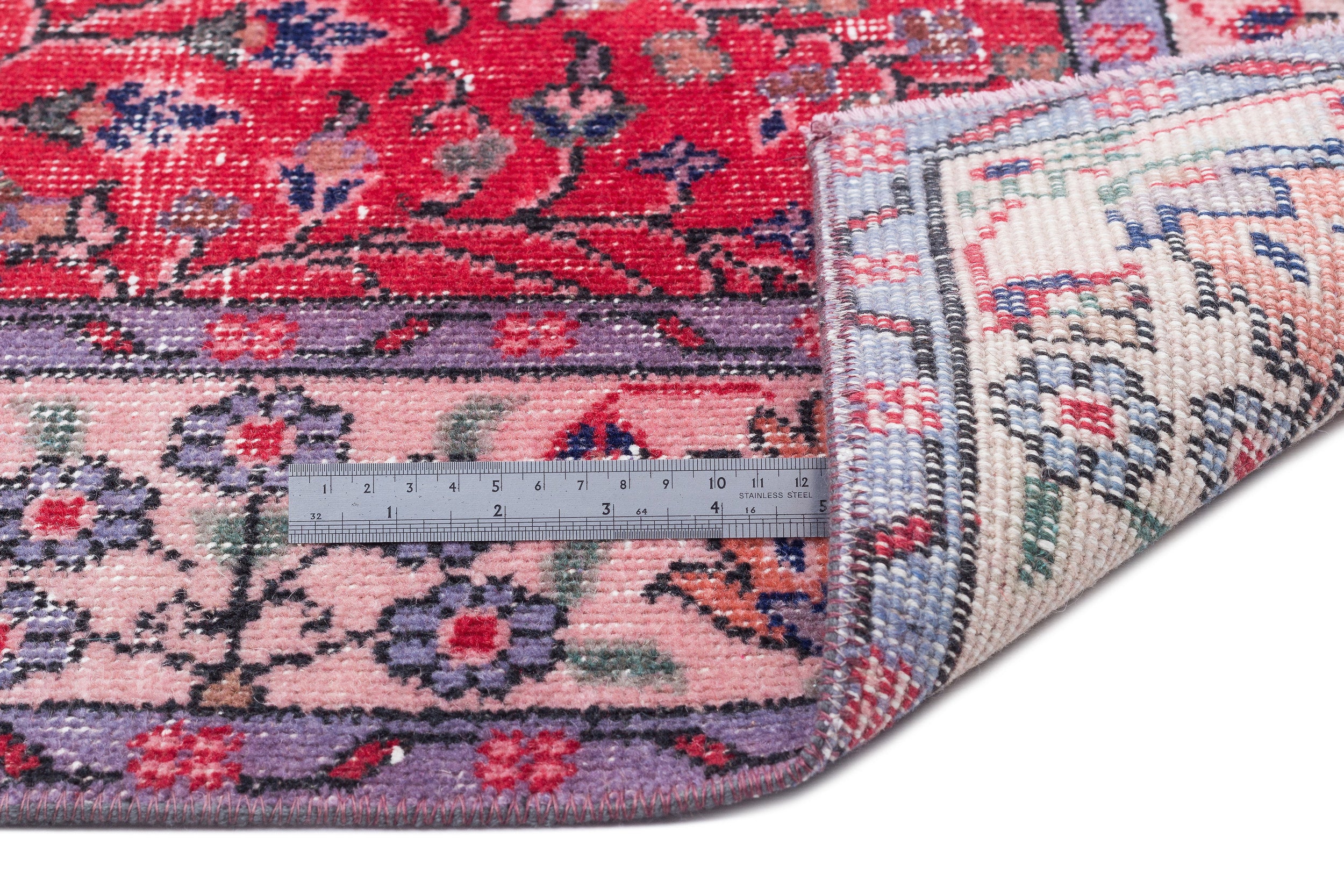 Naturel Over Dyed Vintage Rug 5'3'' x 9'2'' ft 160 x 280 cm