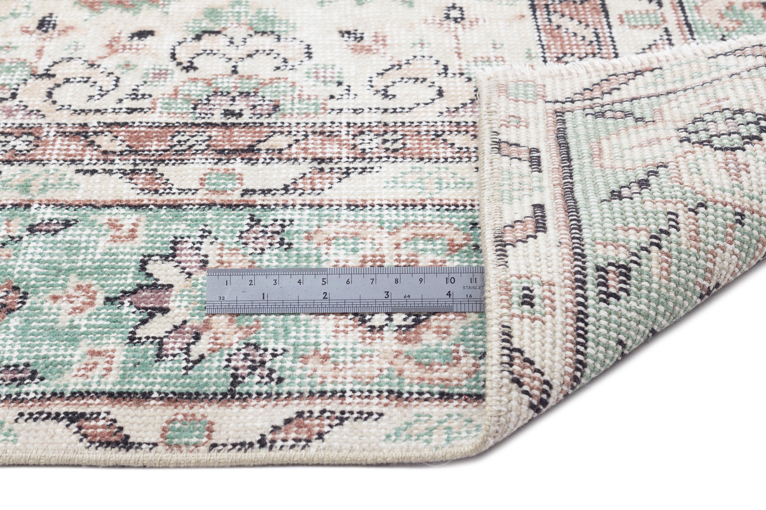 Naturel Over Dyed Vintage Rug 5'6'' x 8'9'' ft 167 x 266 cm