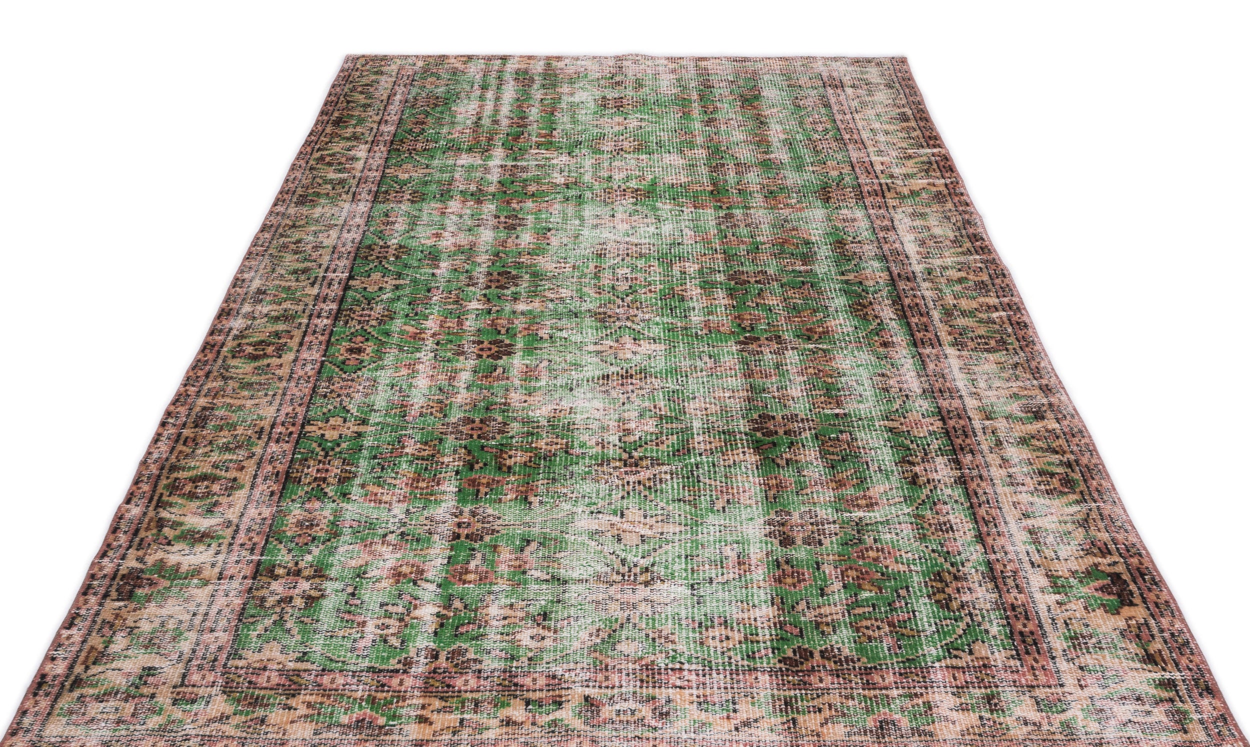 Retro Over Dyed Vintage Rug 5'1'' x 8'7'' ft 155 x 261 cm