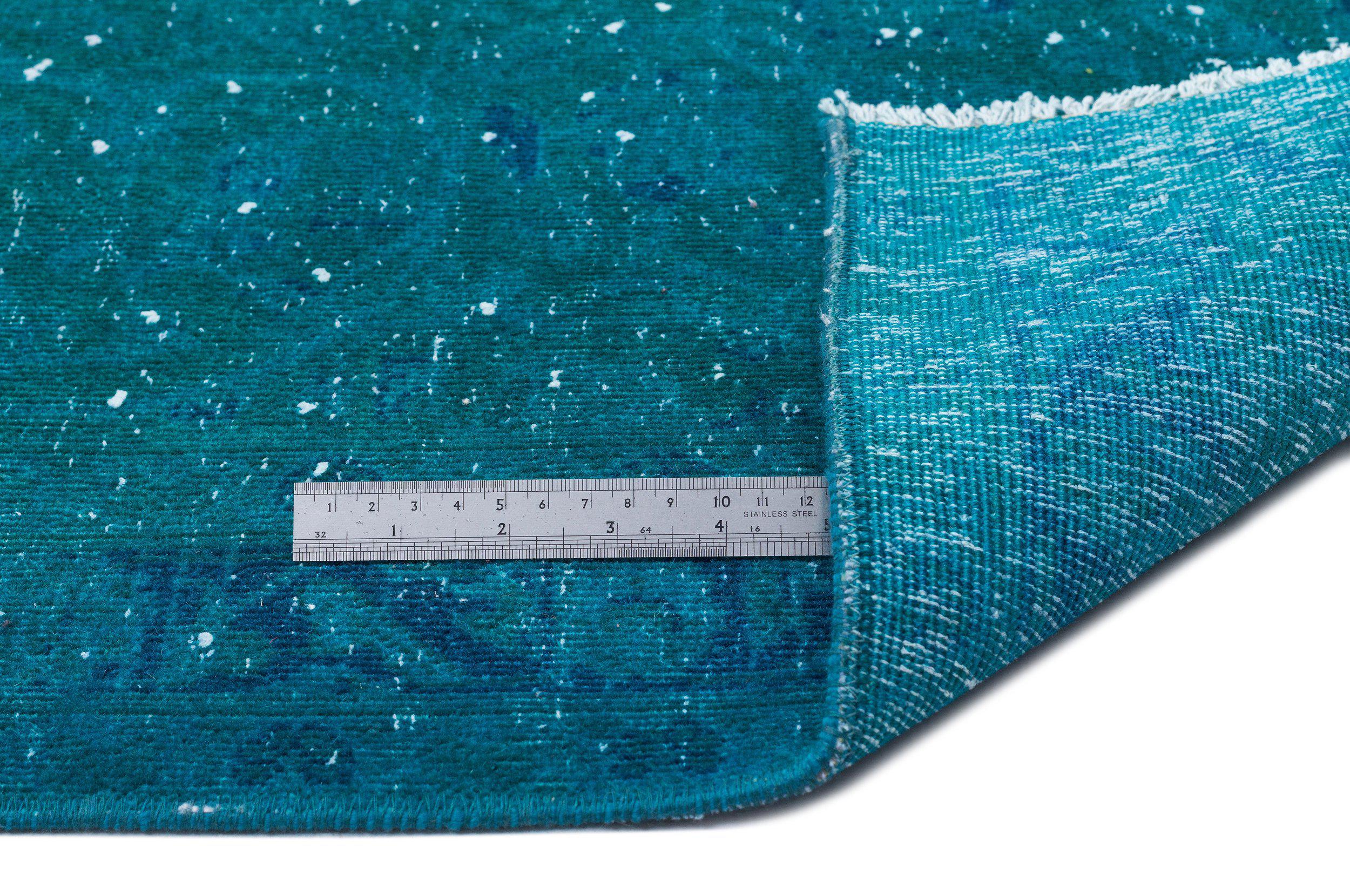 Turquoise Over Dyed Vintage XLarge Rug 9'8'' x 13'3'' ft 294 x 404 cm