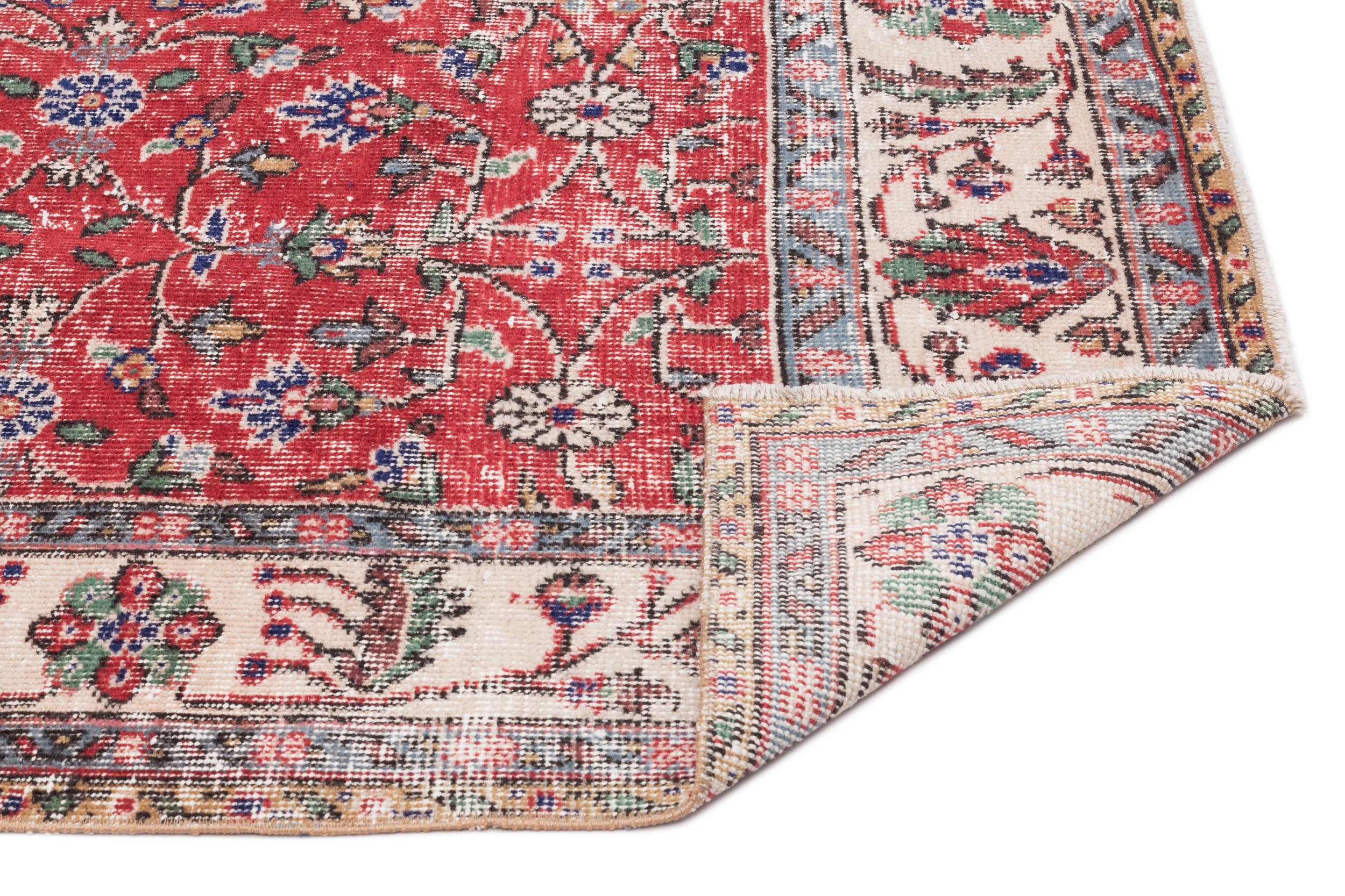 Naturel Over Dyed Vintage Rug 4'10'' x 8'8'' ft 148 x 264 cm