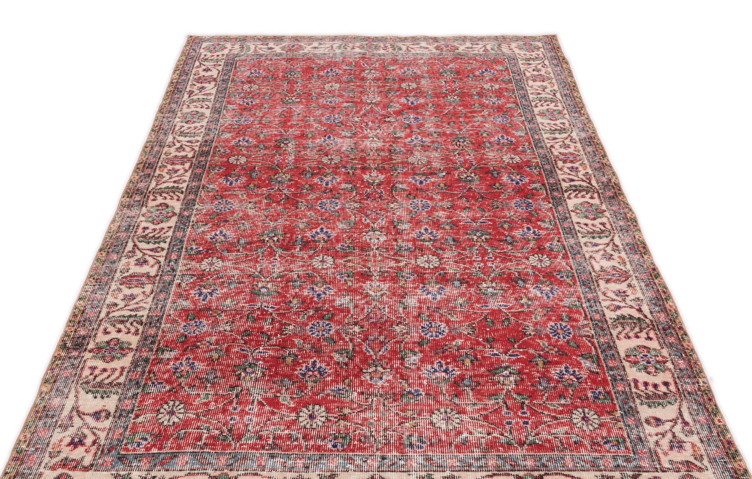 Naturel Over Dyed Vintage Rug 4'10'' x 8'8'' ft 148 x 264 cm