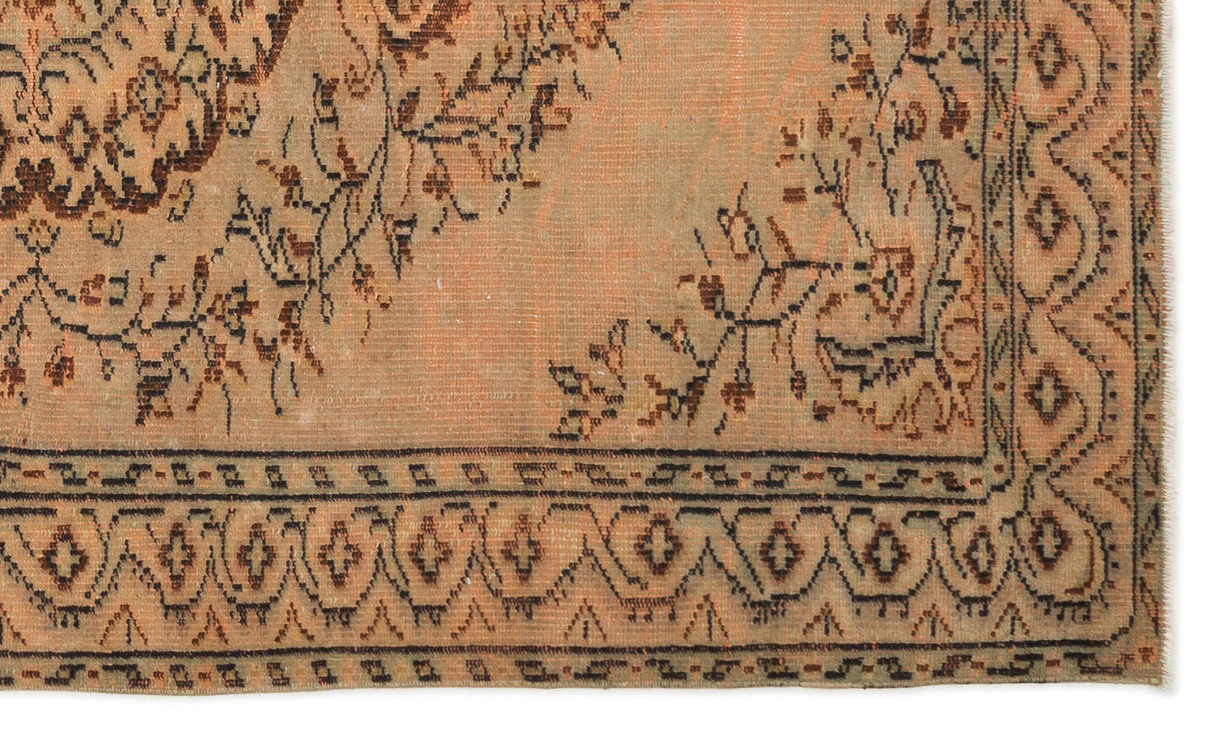 Naturel Over Dyed Vintage Rug 5'0'' x 8'1'' ft 153 x 246 cm