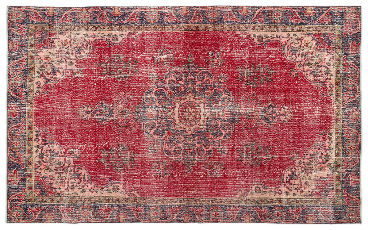 Naturel Over Dyed Vintage Rug 5'8'' x 9'5'' ft 173 x 286 cm