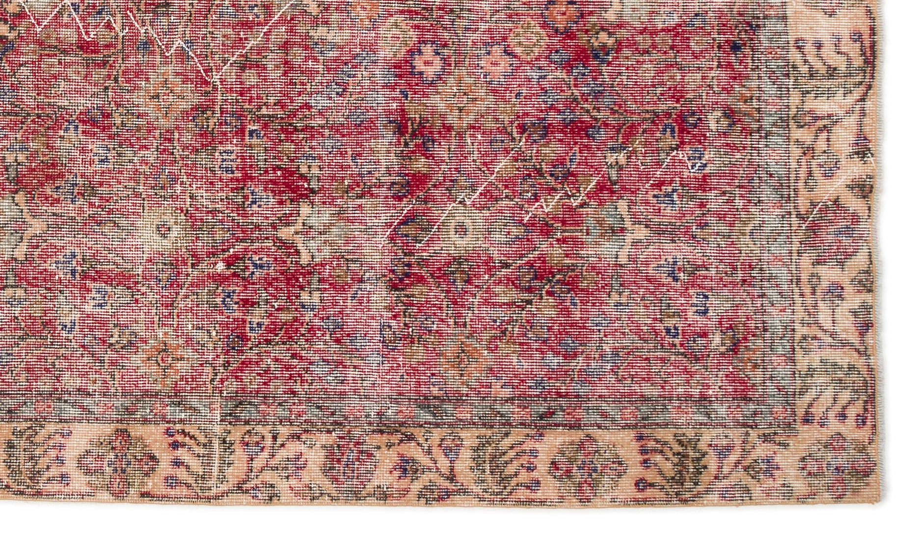 Naturel Over Dyed Vintage Rug 4'11'' x 8'7'' ft 151 x 262 cm