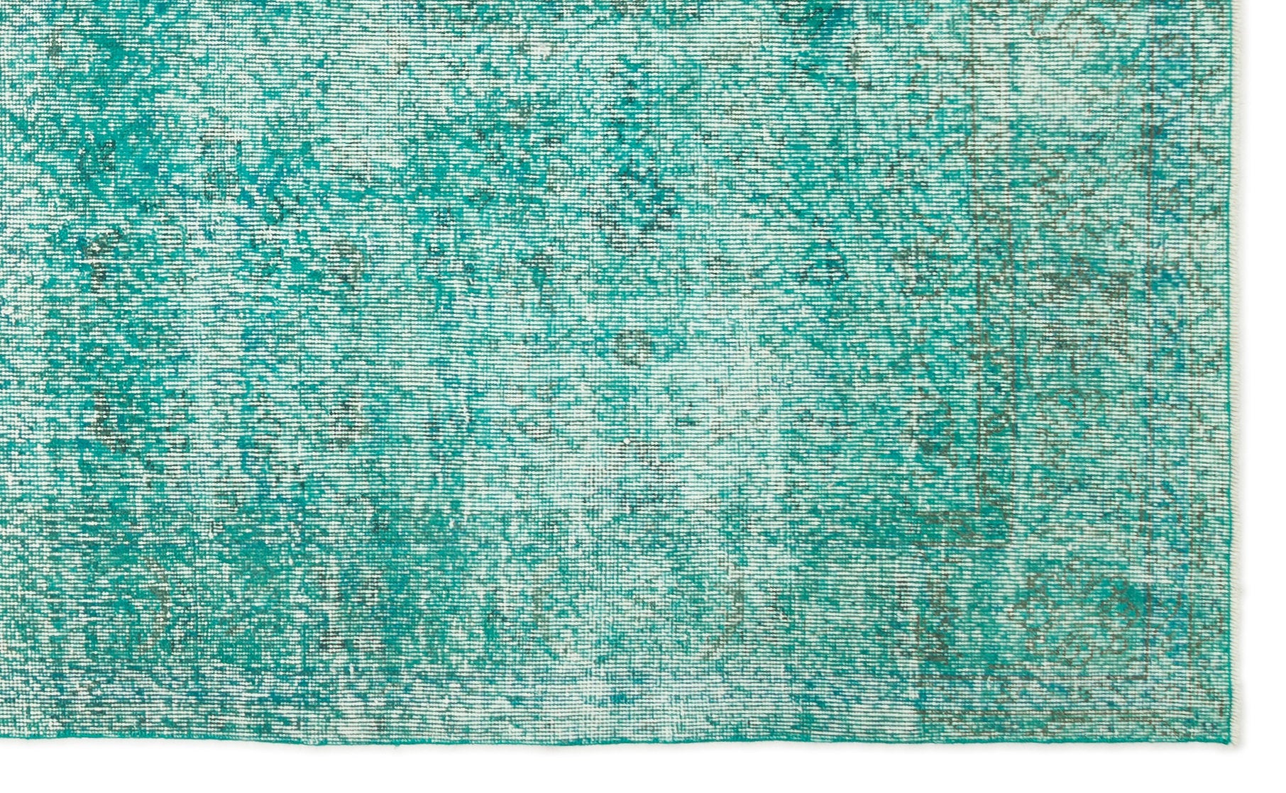 Turquoise Over Dyed Vintage Rug 5'3'' x 8'4'' ft 160 x 254 cm