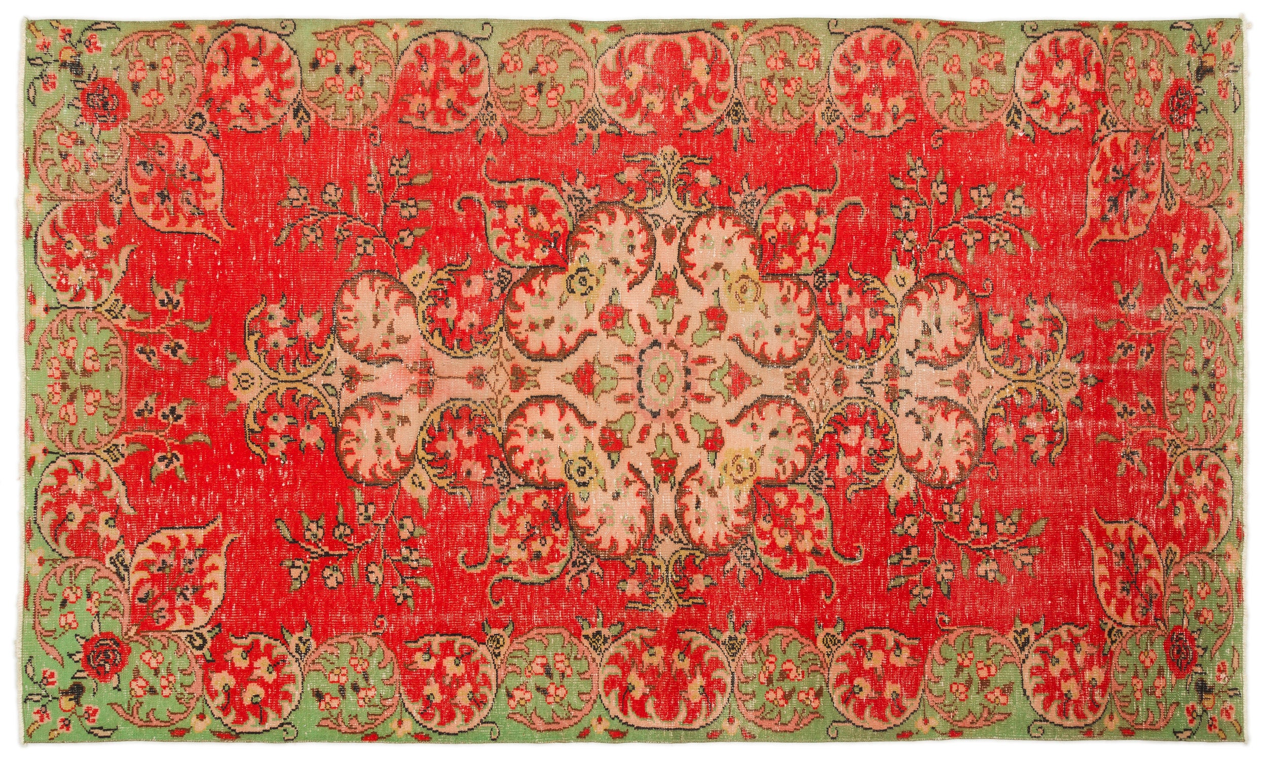 Naturel Over Dyed Vintage Rug 6'1'' x 10'4'' ft 185 x 316 cm
