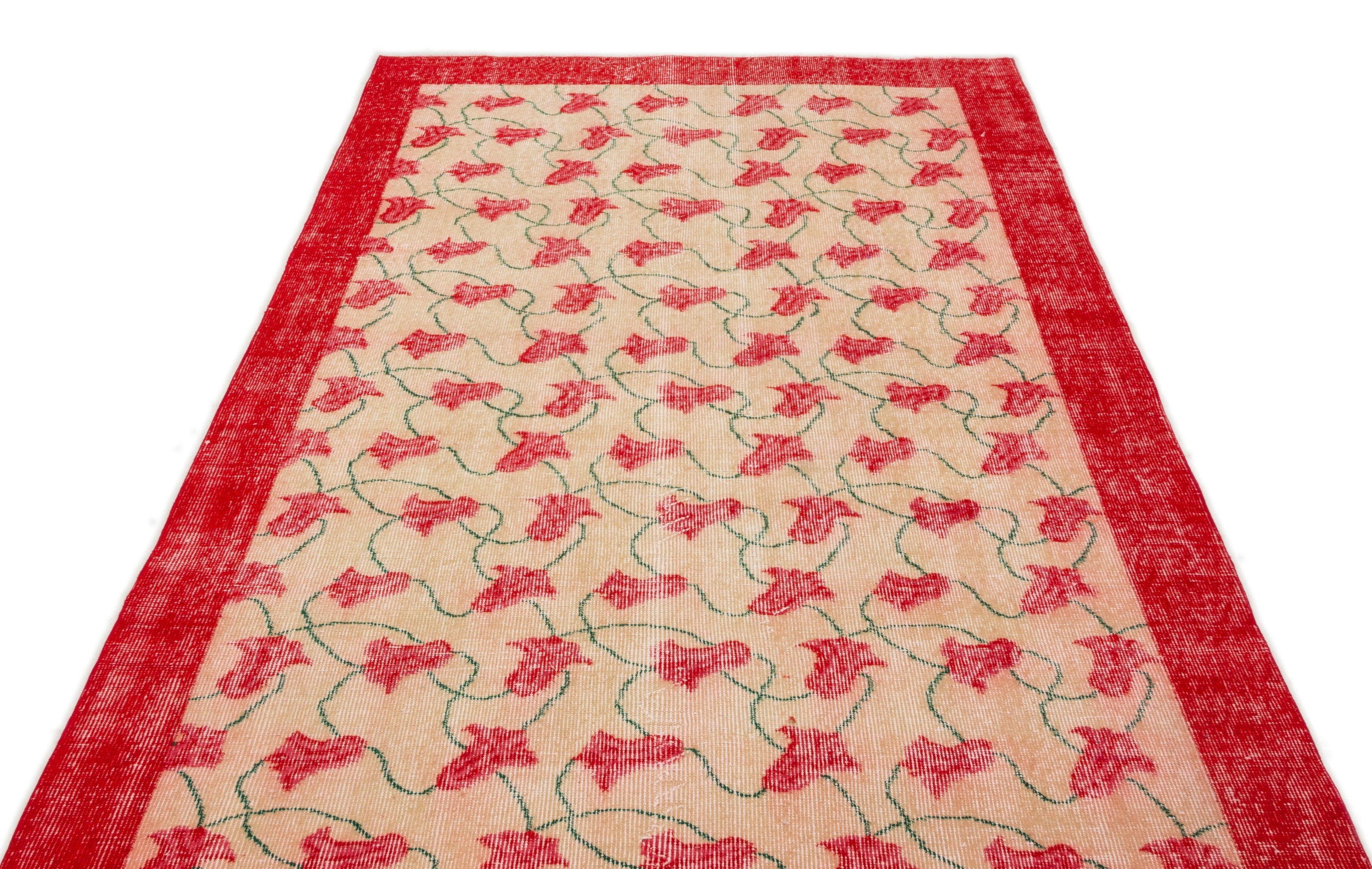 Naturel Over Dyed Vintage Rug 5'0'' x 8'3'' ft 153 x 251 cm