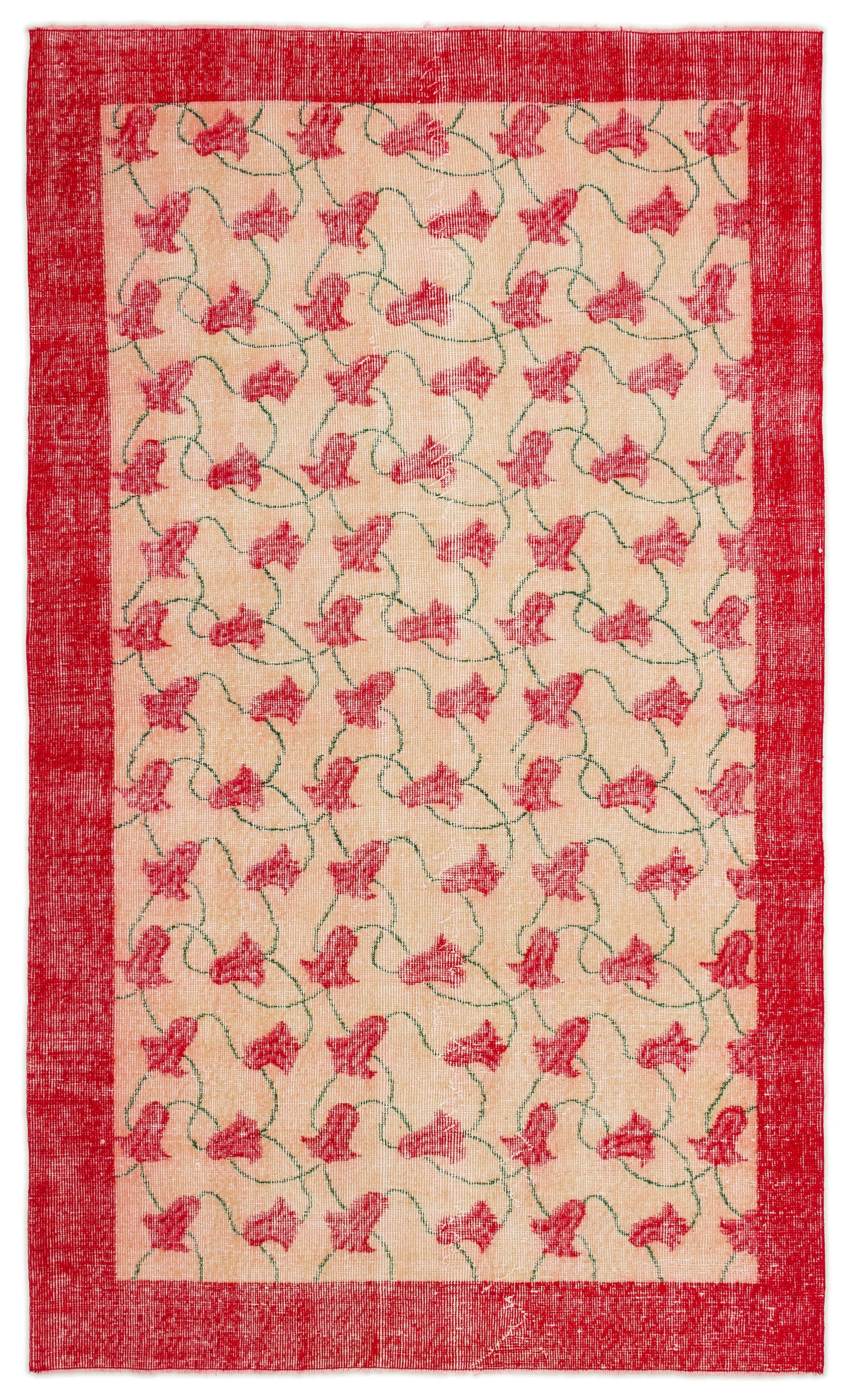 Naturel Over Dyed Vintage Rug 5'0'' x 8'3'' ft 153 x 251 cm
