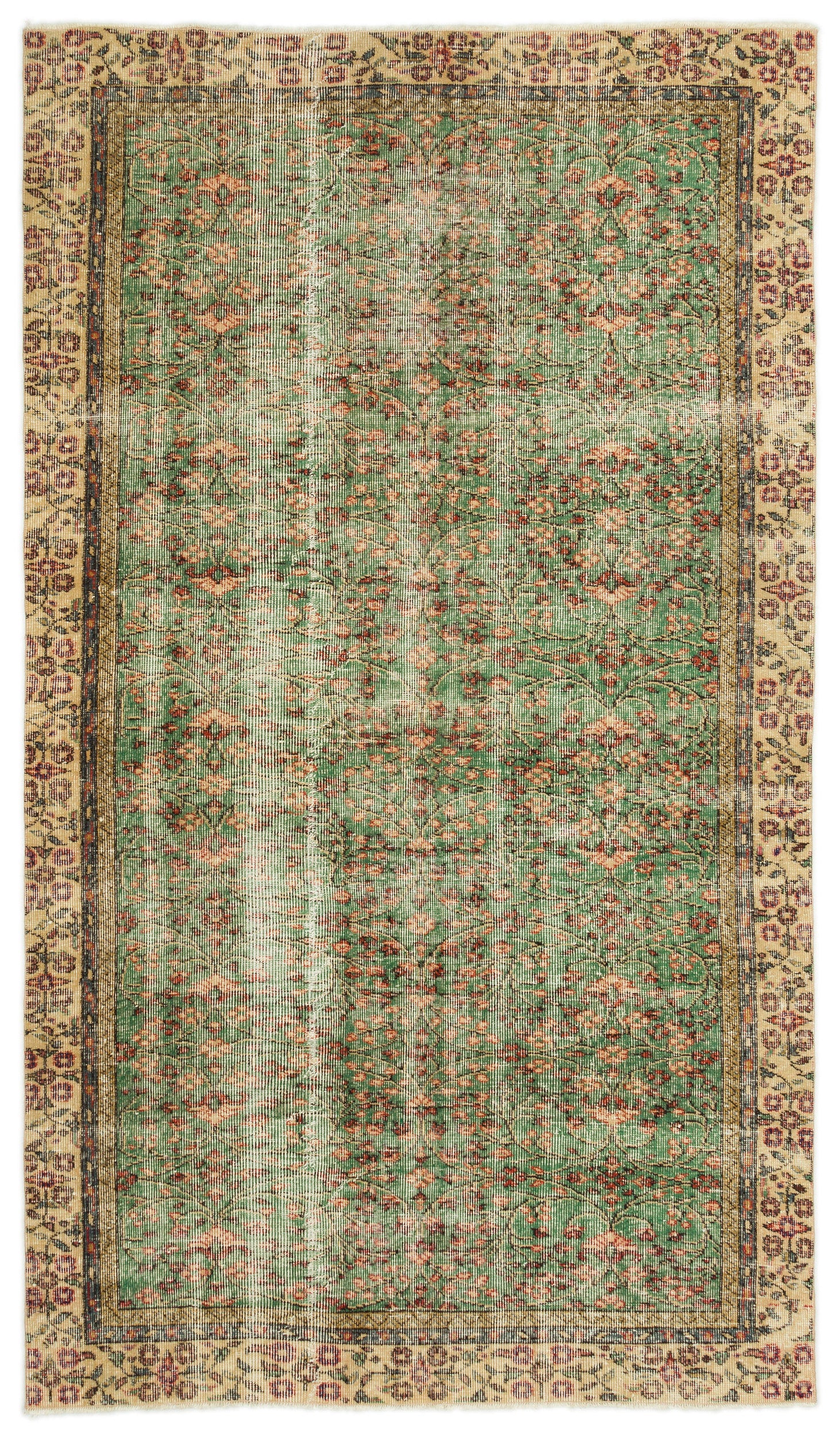 Naturel Over Dyed Vintage Rug 4'11'' x 8'7'' ft 150 x 262 cm