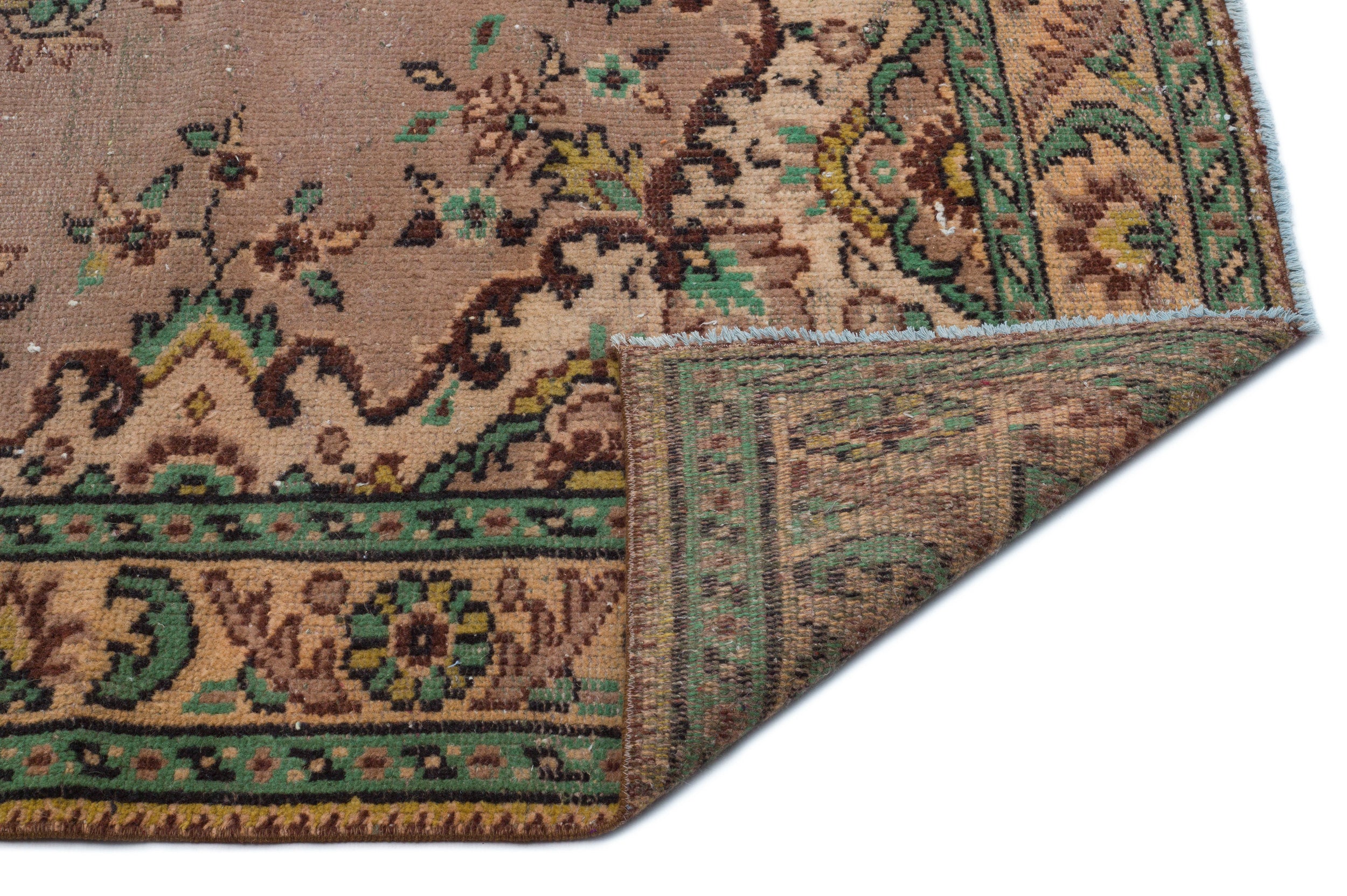 Naturel Over Dyed Vintage Rug 5'1'' x 8'6'' ft 156 x 260 cm