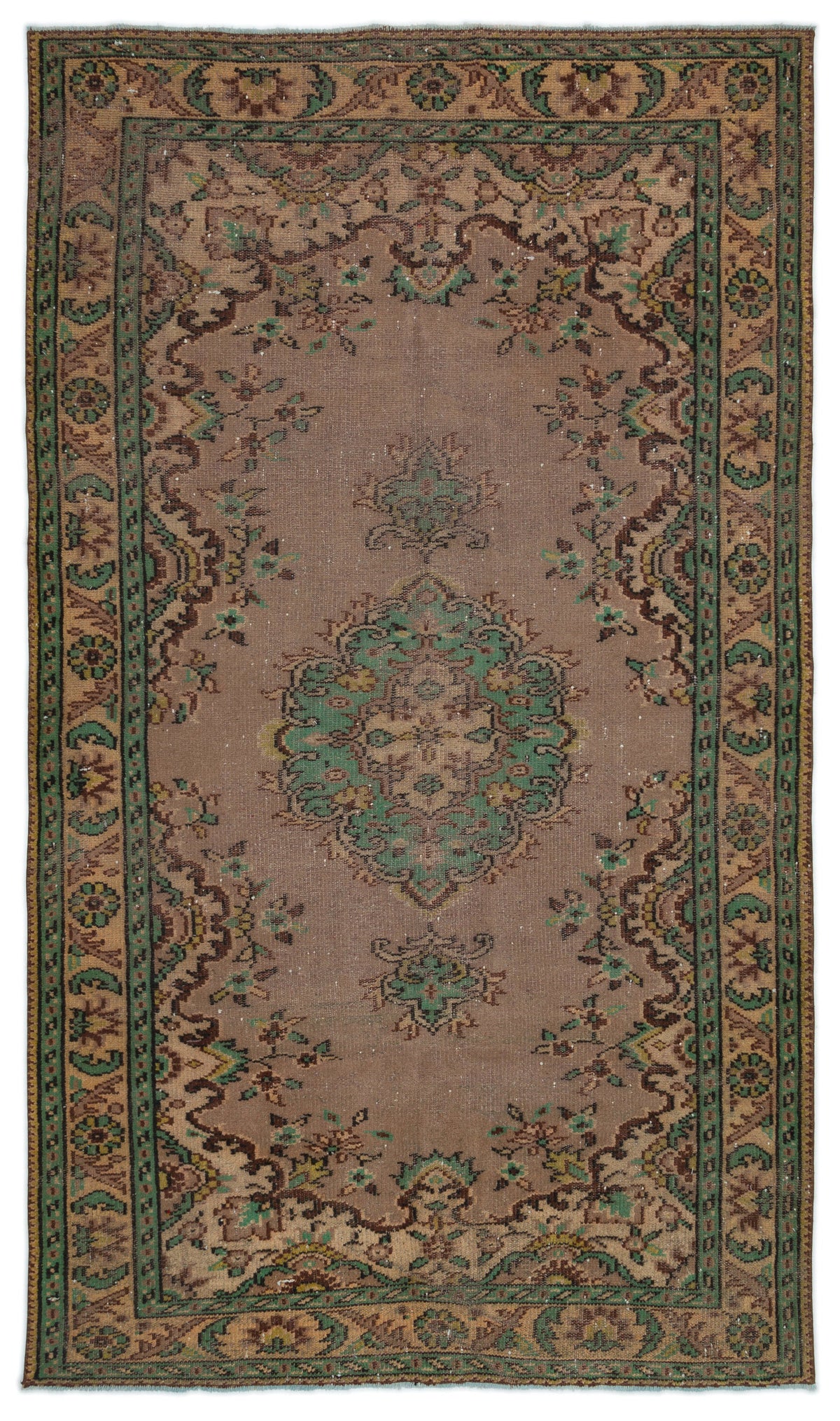 Naturel Over Dyed Vintage Rug 5'1'' x 8'6'' ft 156 x 260 cm