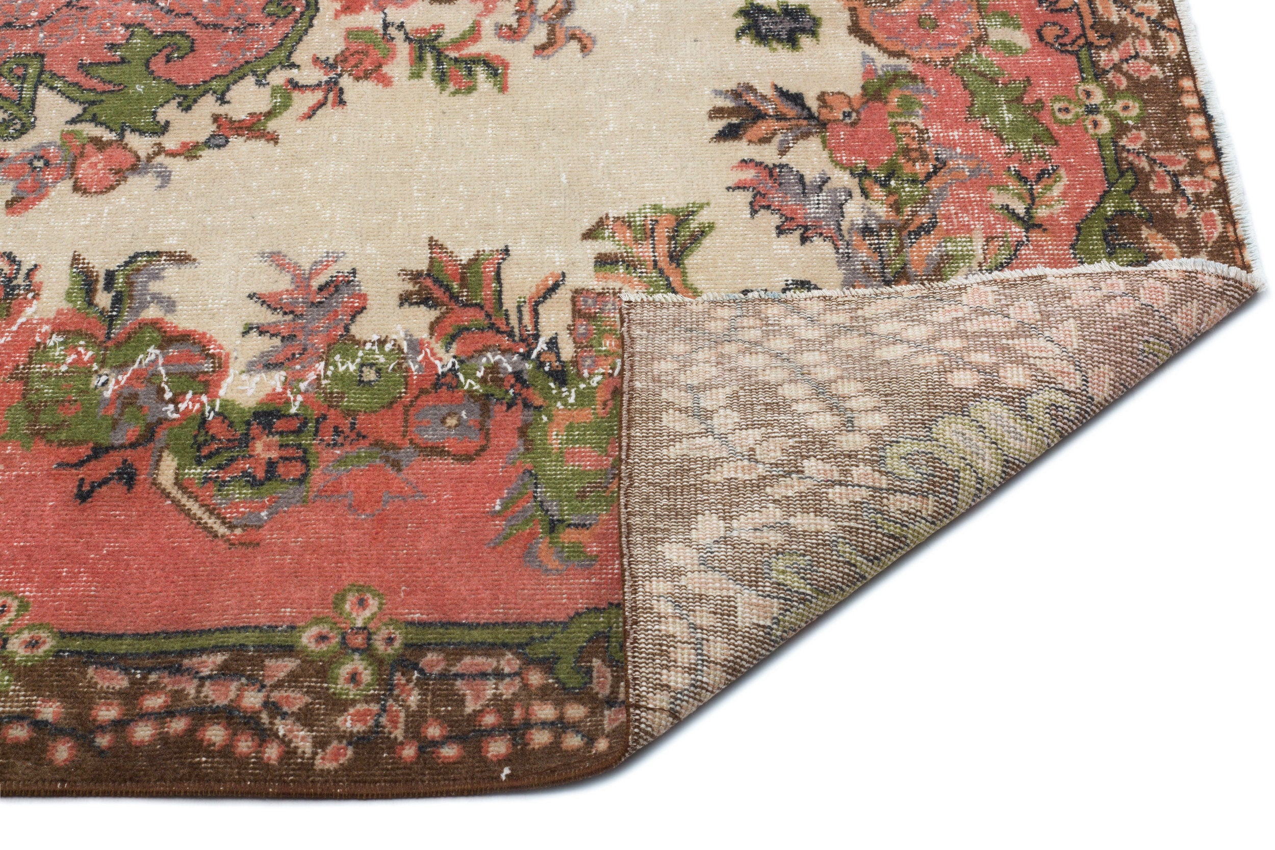 Retro Over Dyed Vintage Rug 5'5'' x 8'3'' ft 164 x 252 cm