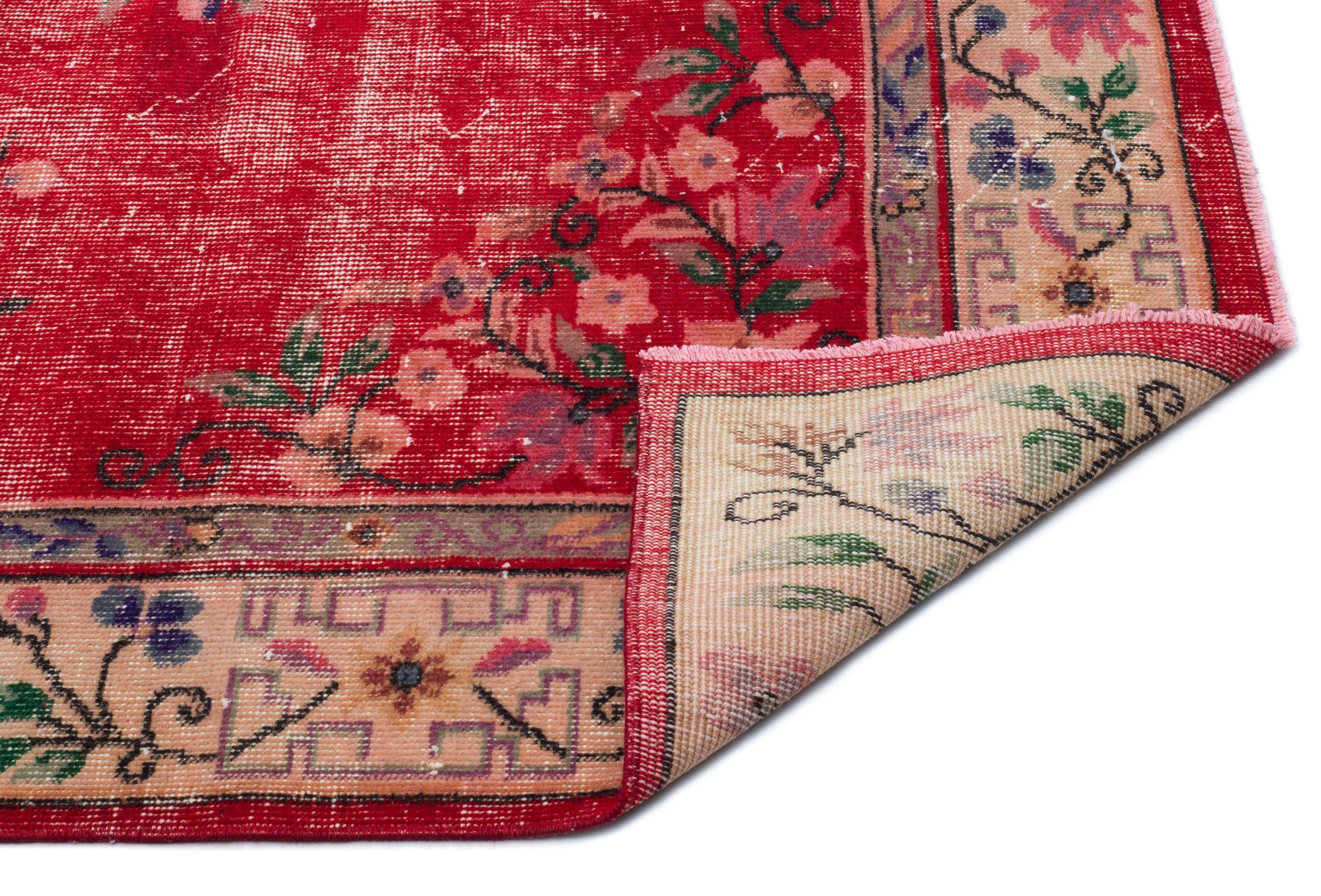 Naturel Over Dyed Vintage Rug 5'10'' x 9'2'' ft 177 x 280 cm