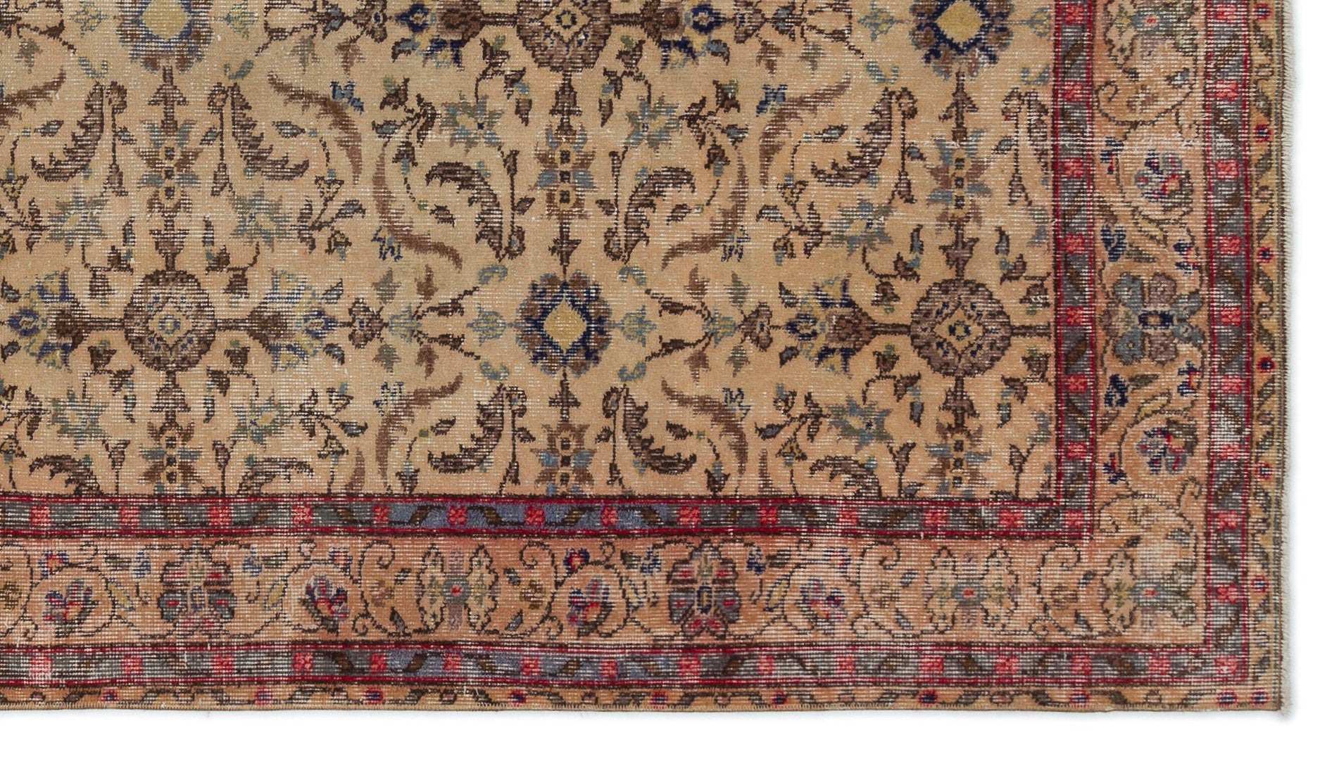 Naturel Over Dyed Vintage Rug 4'11'' x 8'10'' ft 150 x 268 cm