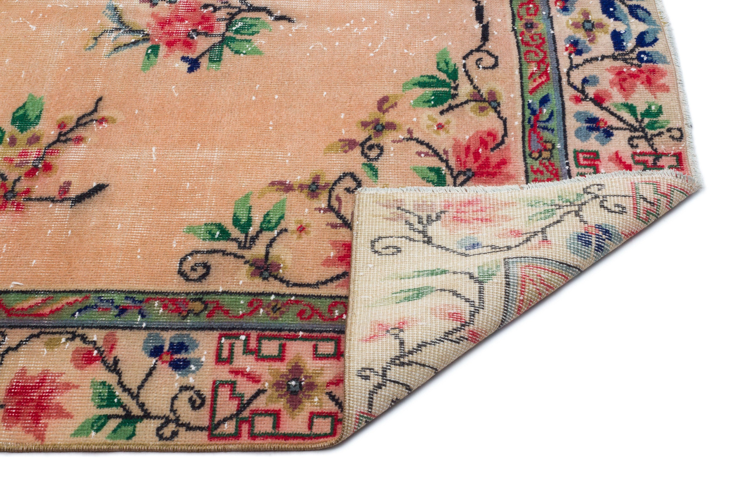 Naturel Over Dyed Vintage Rug 4'12'' x 8'7'' ft 152 x 261 cm