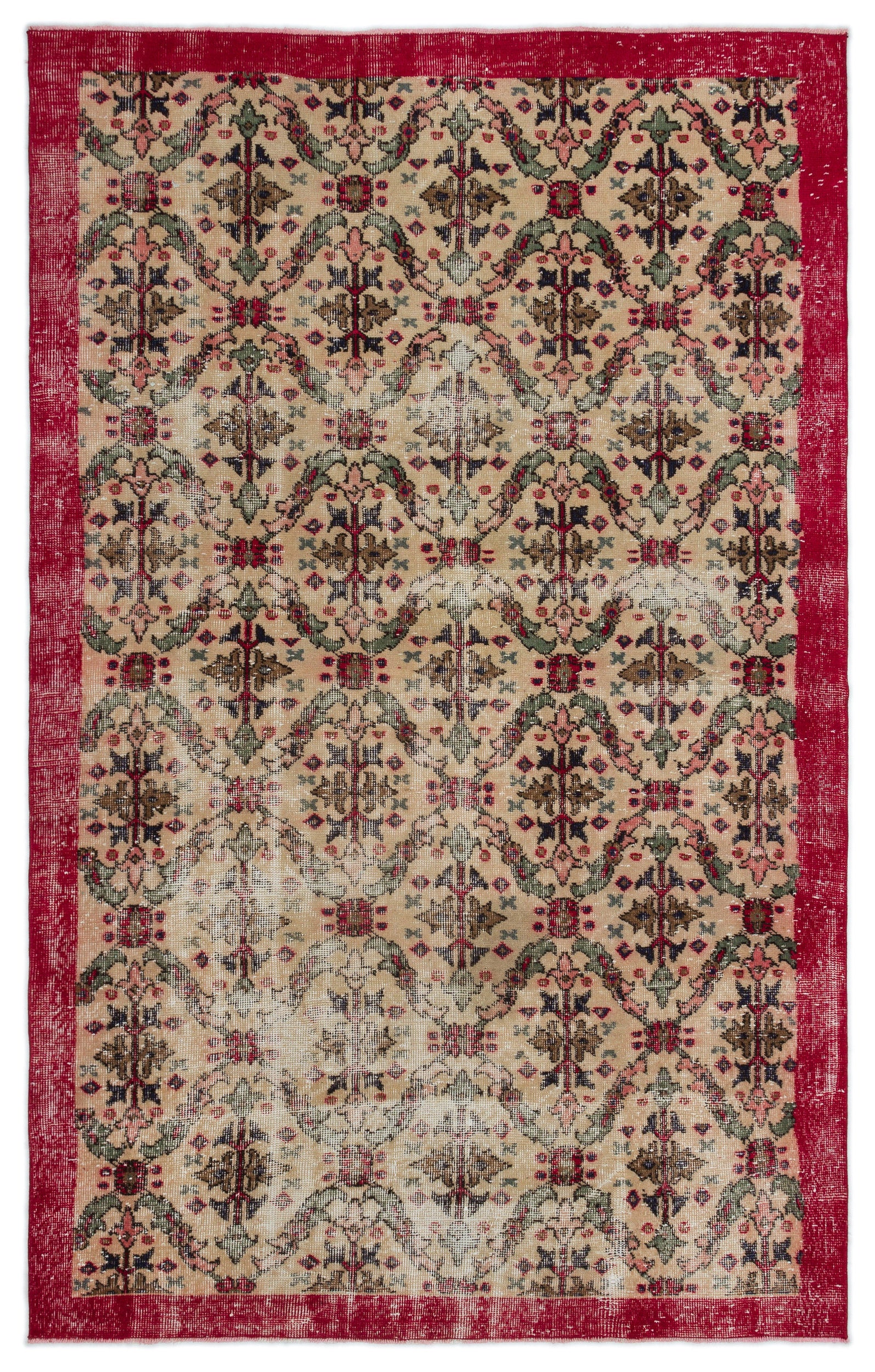 Naturel Over Dyed Vintage Rug 5'3'' x 8'6'' ft 160 x 260 cm