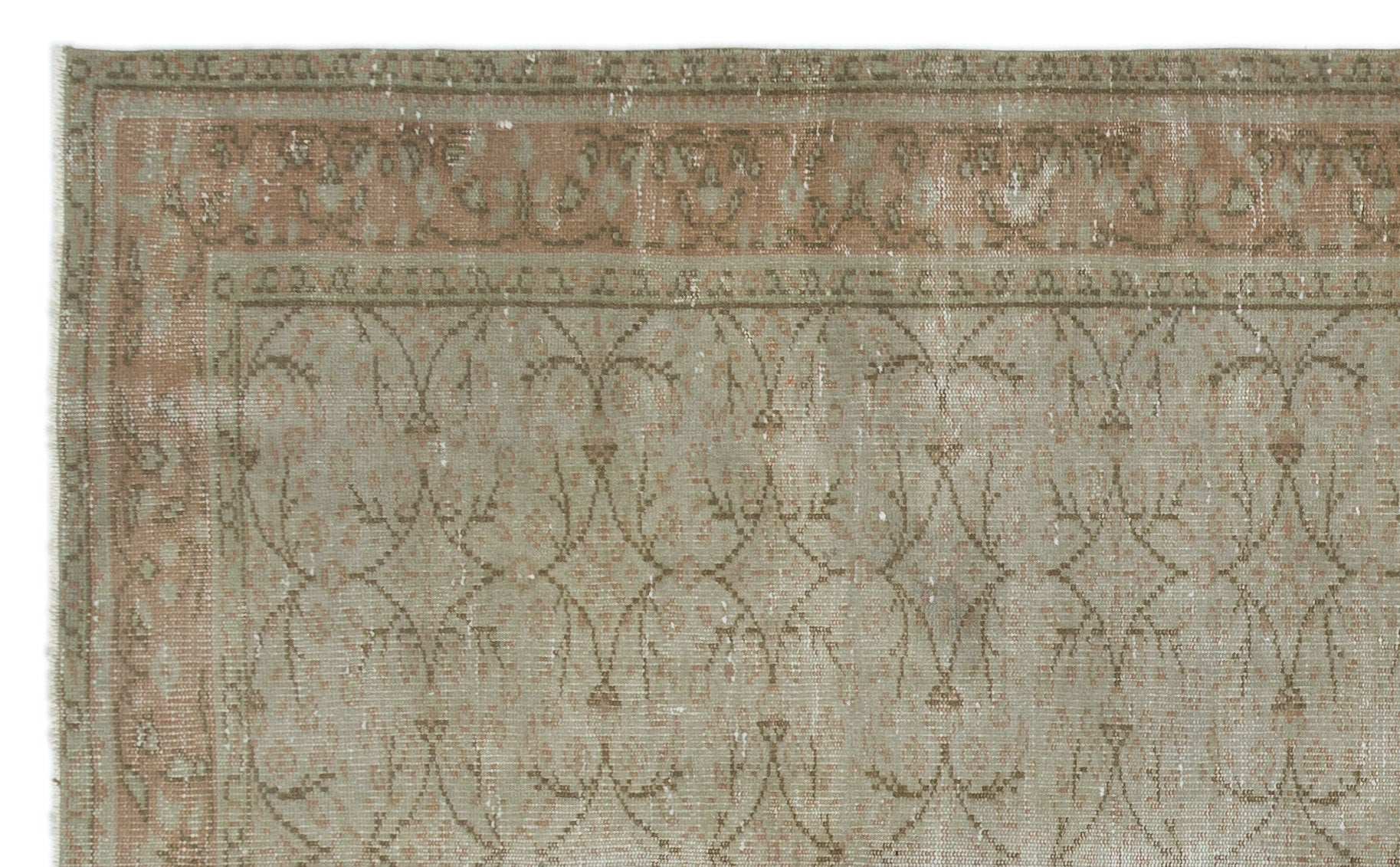 Gray Over Dyed Vintage Rug 5'2'' x 8'5'' ft 158 x 256 cm