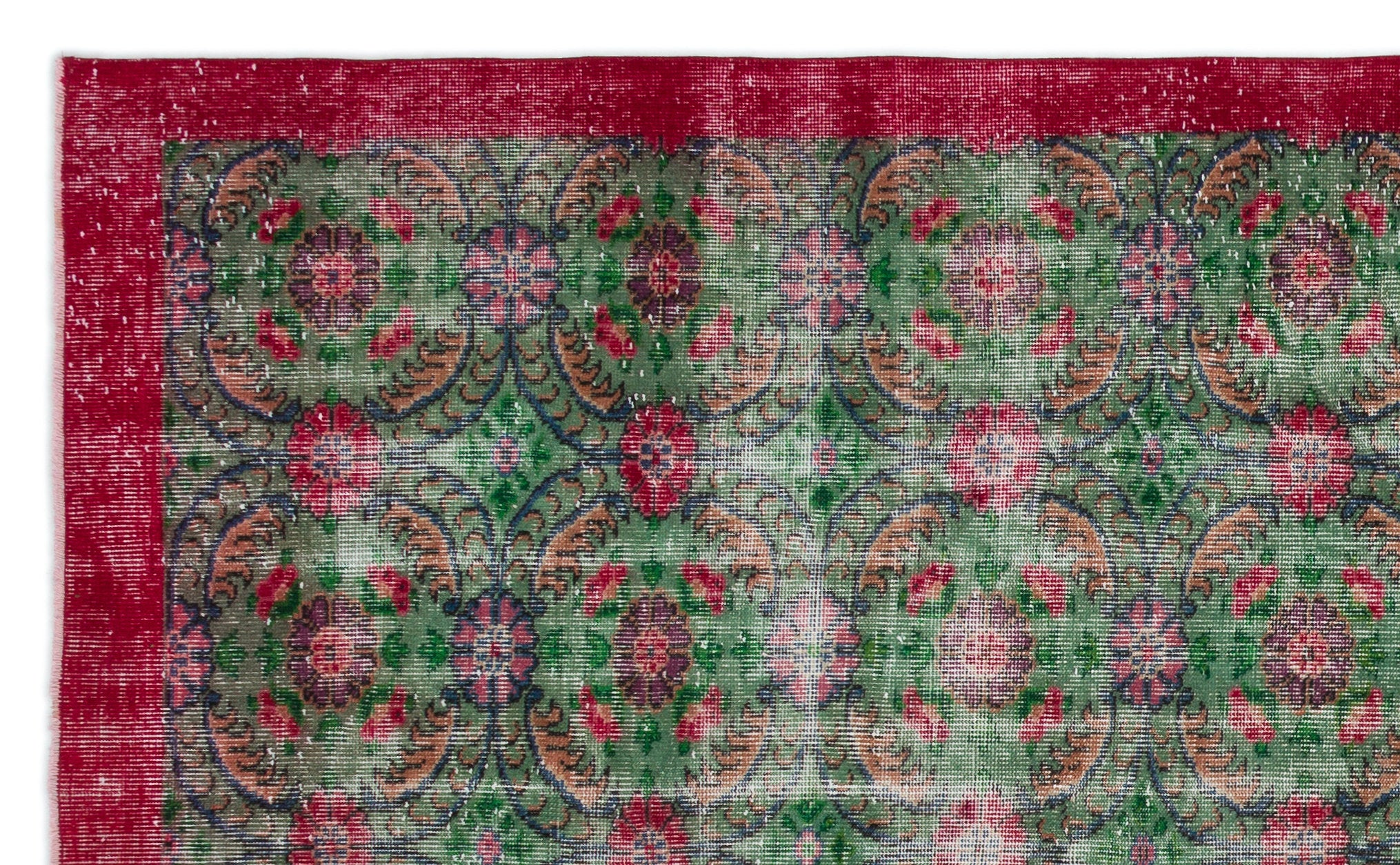 Retro Over Dyed Vintage Rug 5'8'' x 9'4'' ft 172 x 285 cm