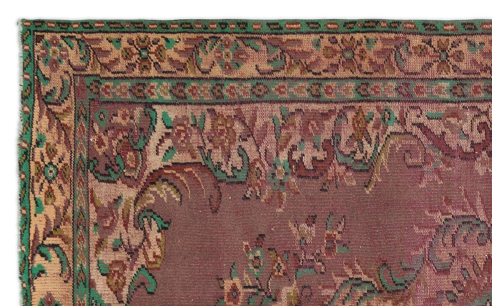 Naturel Over Dyed Vintage Rug 5'2'' x 8'8'' ft 158 x 263 cm