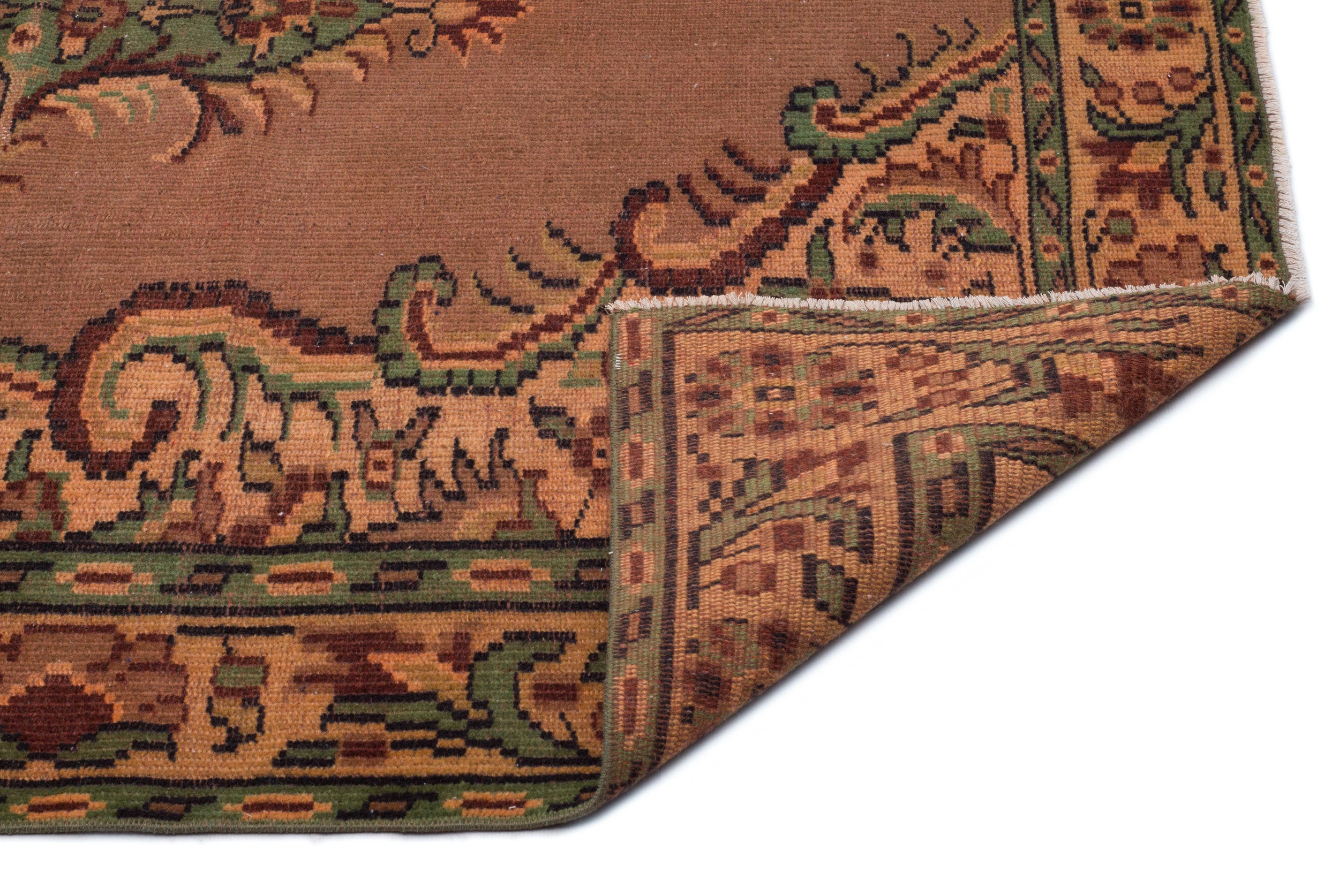 Naturel Over Dyed Vintage Rug 5'1'' x 8'6'' ft 154 x 260 cm