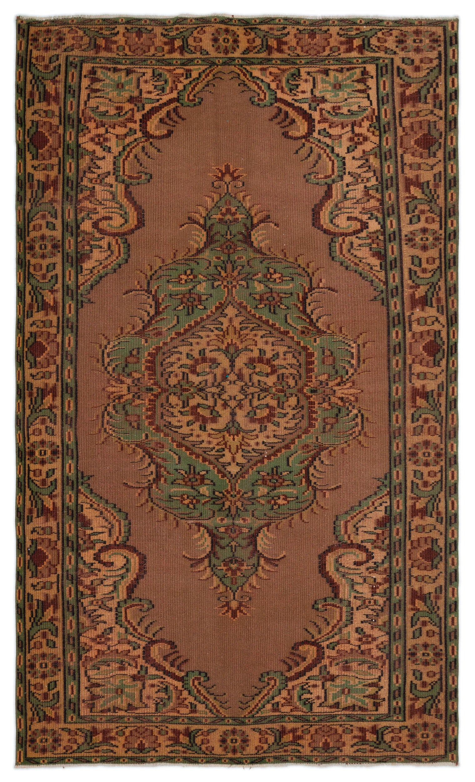 Naturel Over Dyed Vintage Rug 5'1'' x 8'6'' ft 154 x 260 cm