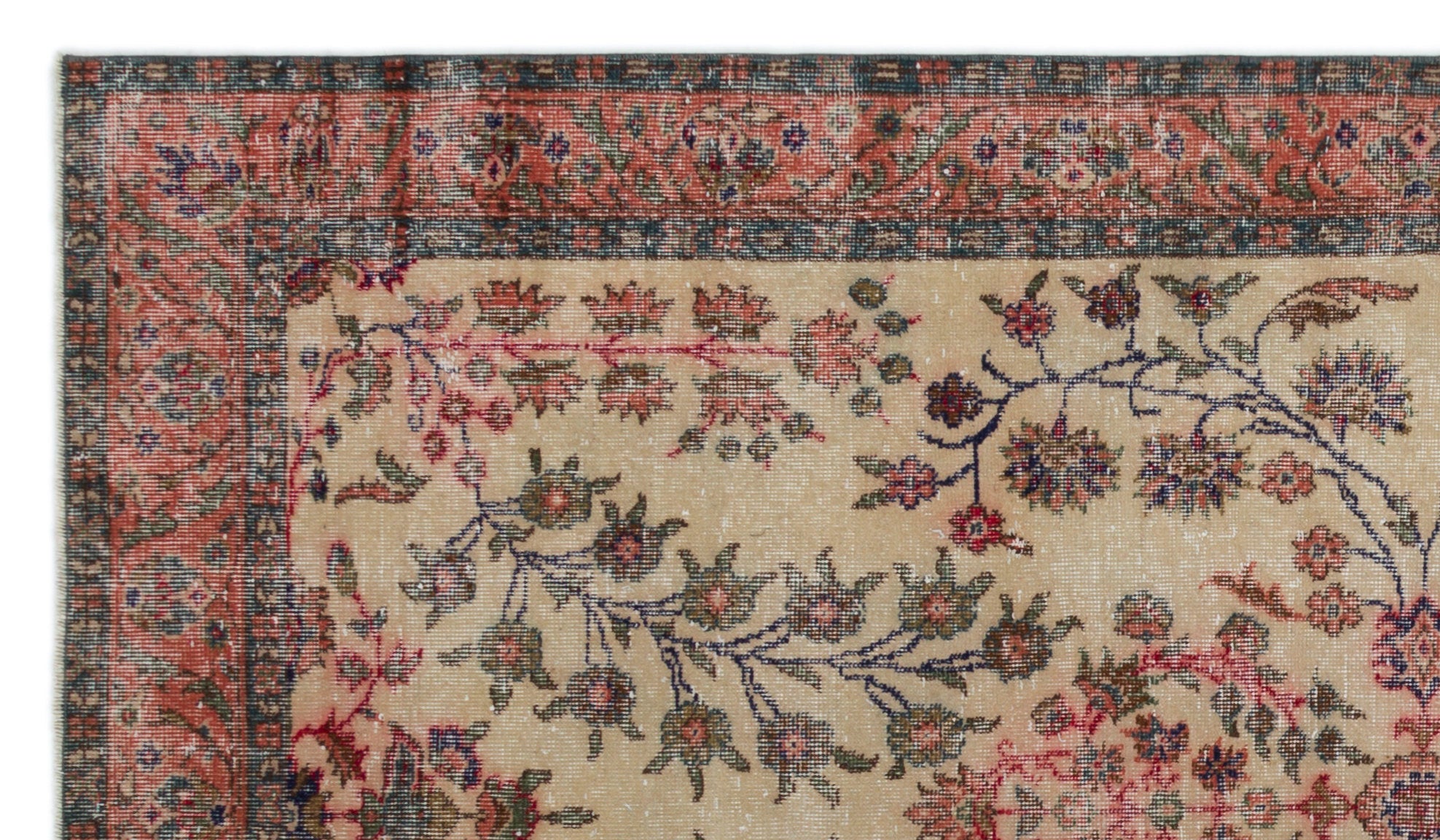 Naturel Over Dyed Vintage Rug 5'2'' x 9'2'' ft 158 x 280 cm