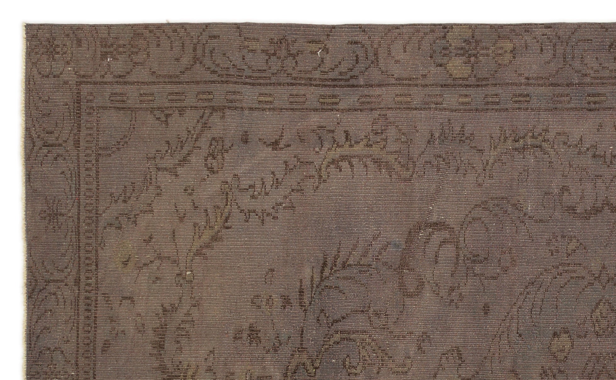 Gray Over Dyed Vintage Rug 5'4'' x 8'10'' ft 163 x 268 cm