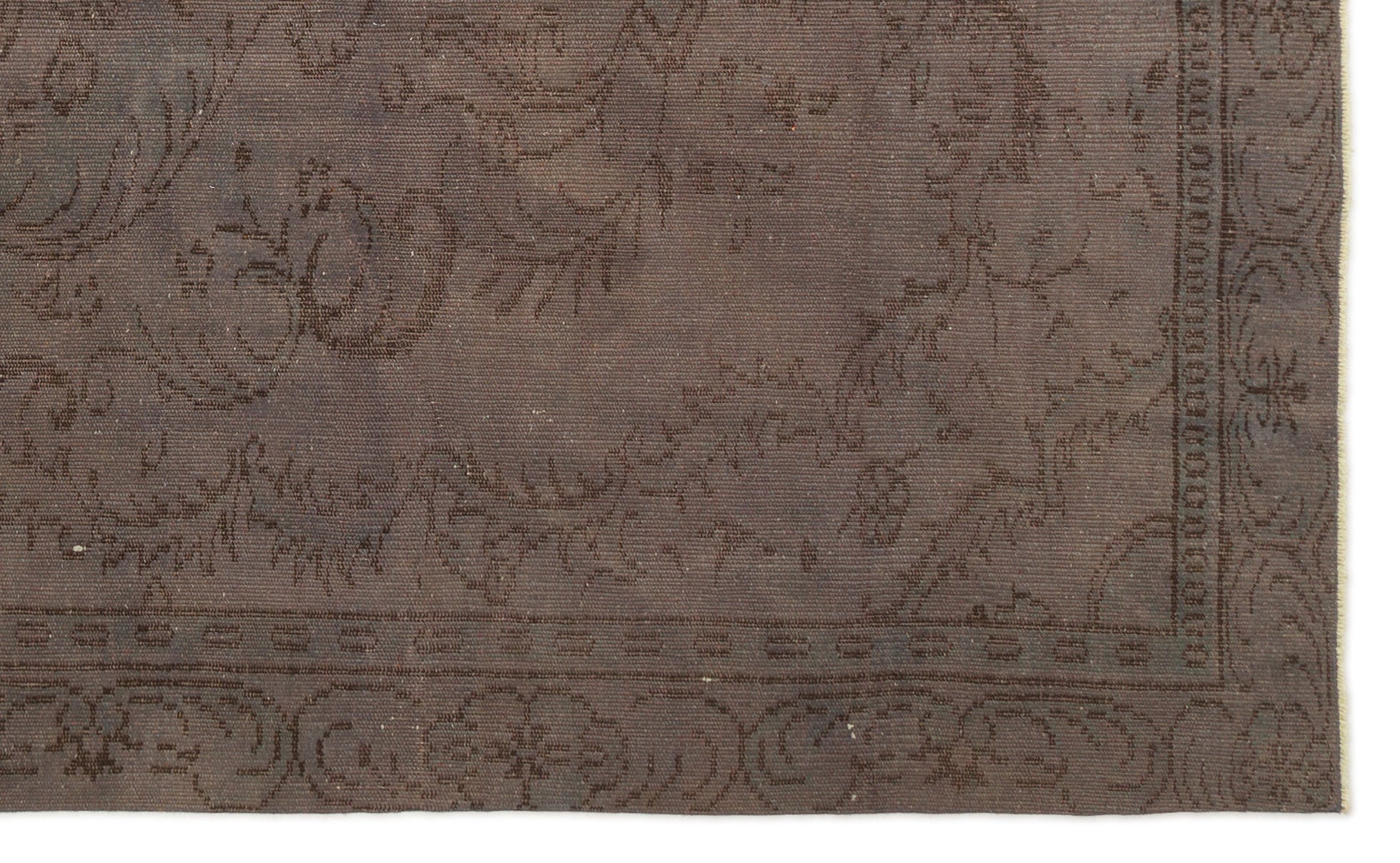 Gray Over Dyed Vintage Rug 5'4'' x 8'10'' ft 163 x 268 cm