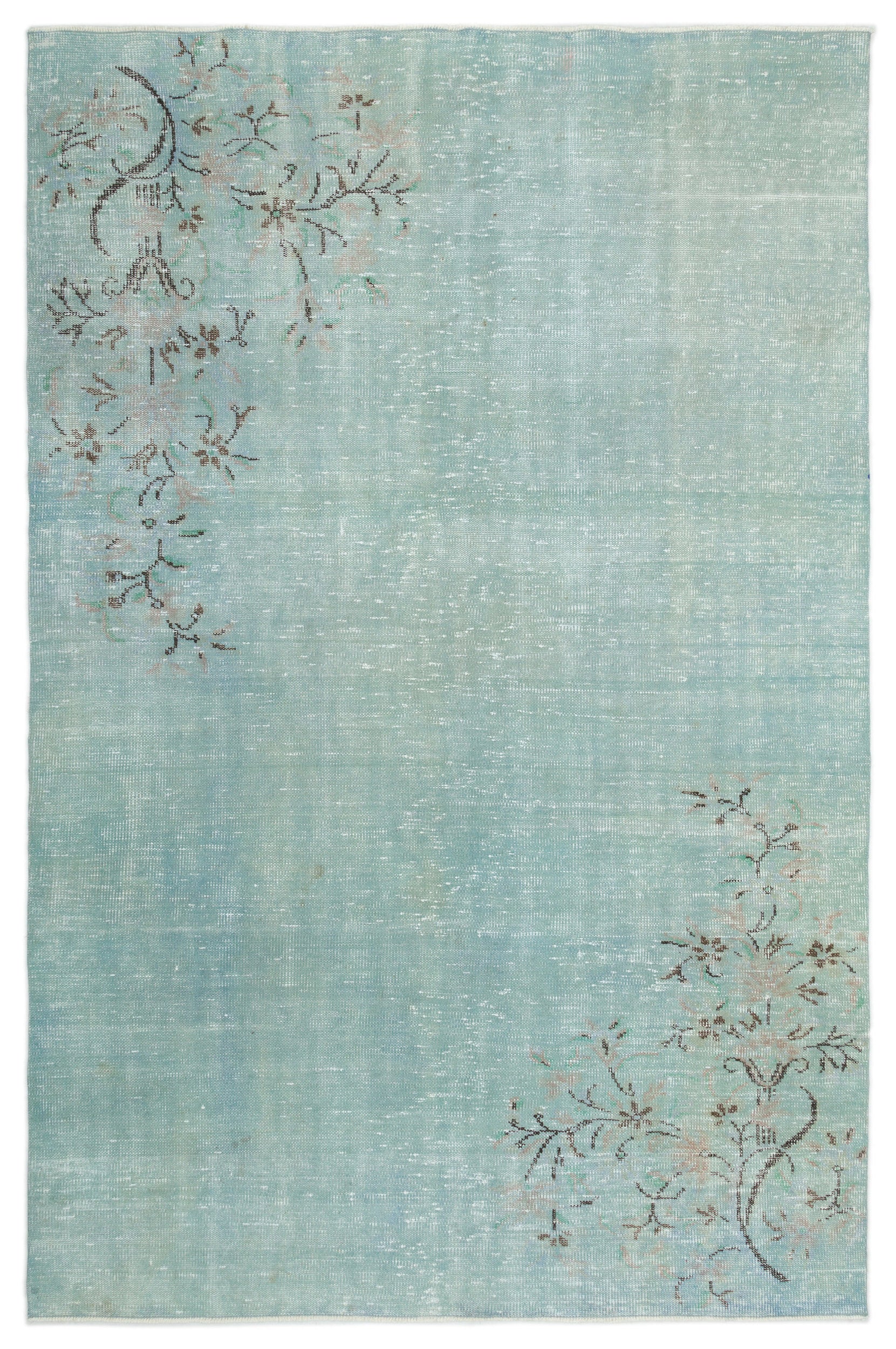 Naturel Over Dyed Vintage Rug 5'11'' x 8'10'' ft 180 x 270 cm