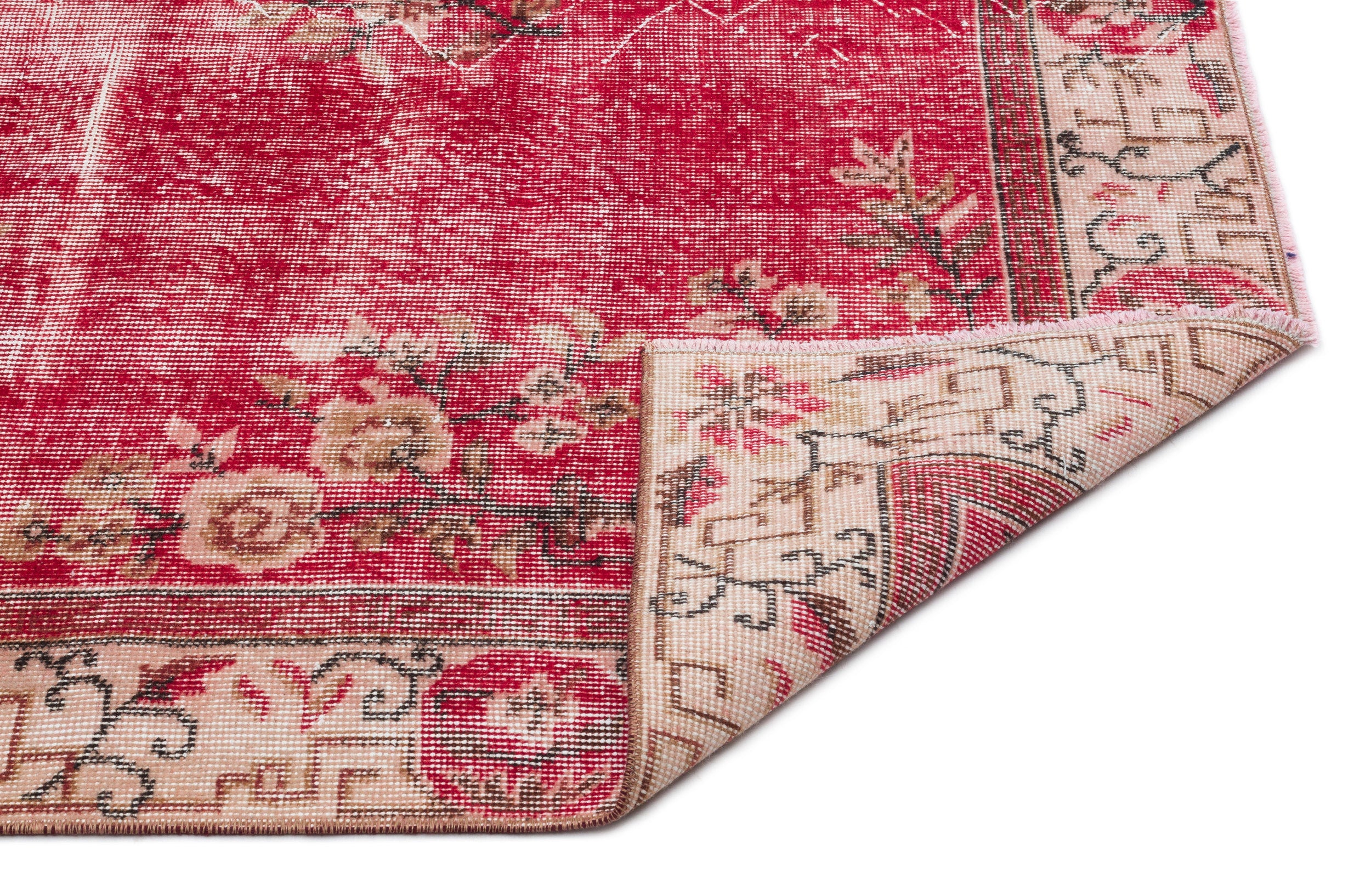 Naturel Over Dyed Vintage Rug 5'5'' x 8'9'' ft 165 x 266 cm