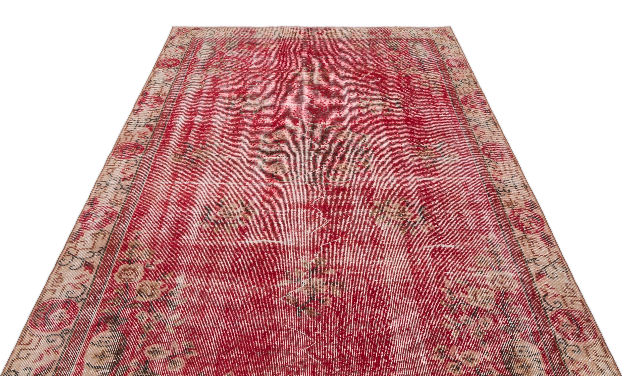 Naturel Over Dyed Vintage Rug 5'5'' x 8'9'' ft 165 x 266 cm