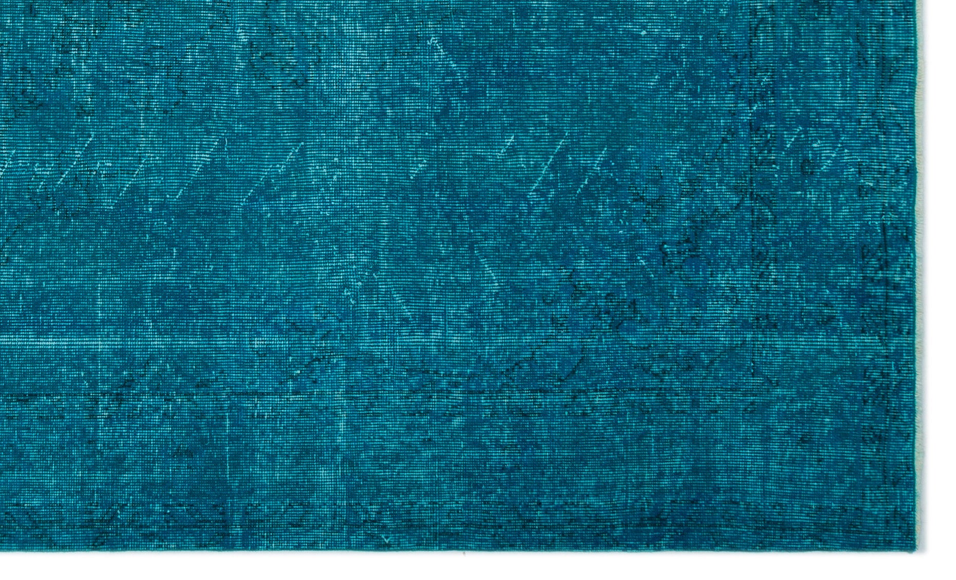 Turquoise Over Dyed Vintage Rug 5'3'' x 8'7'' ft 159 x 262 cm