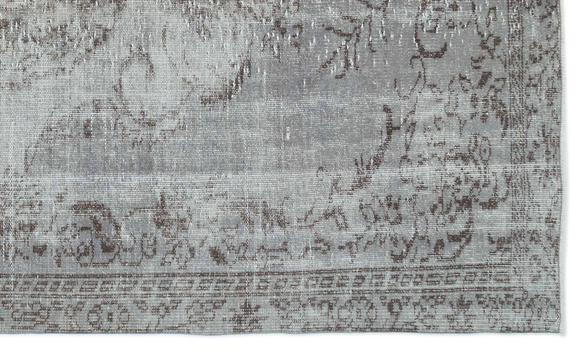 Gray Over Dyed Vintage Rug 5'3'' x 8'11'' ft 160 x 271 cm