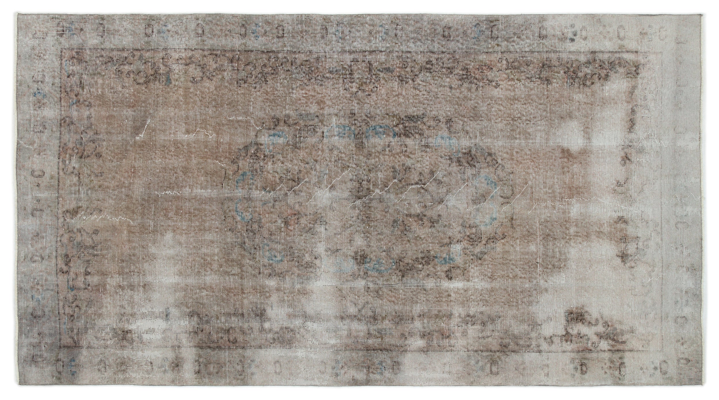Naturel Over Dyed Vintage Rug 4'8'' x 8'6'' ft 141 x 260 cm