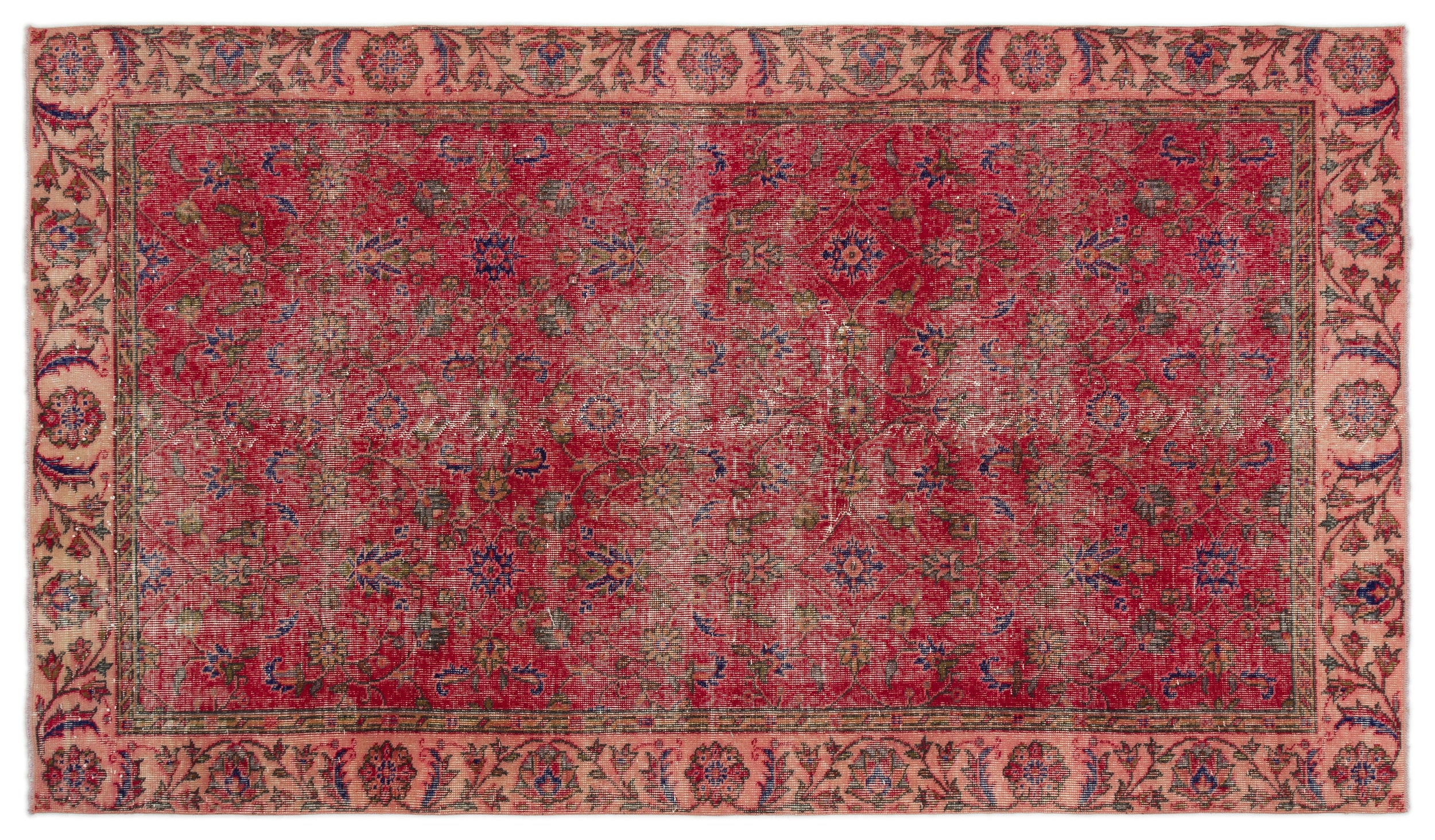 Naturel Over Dyed Vintage Rug 5'1'' x 8'10'' ft 155 x 270 cm