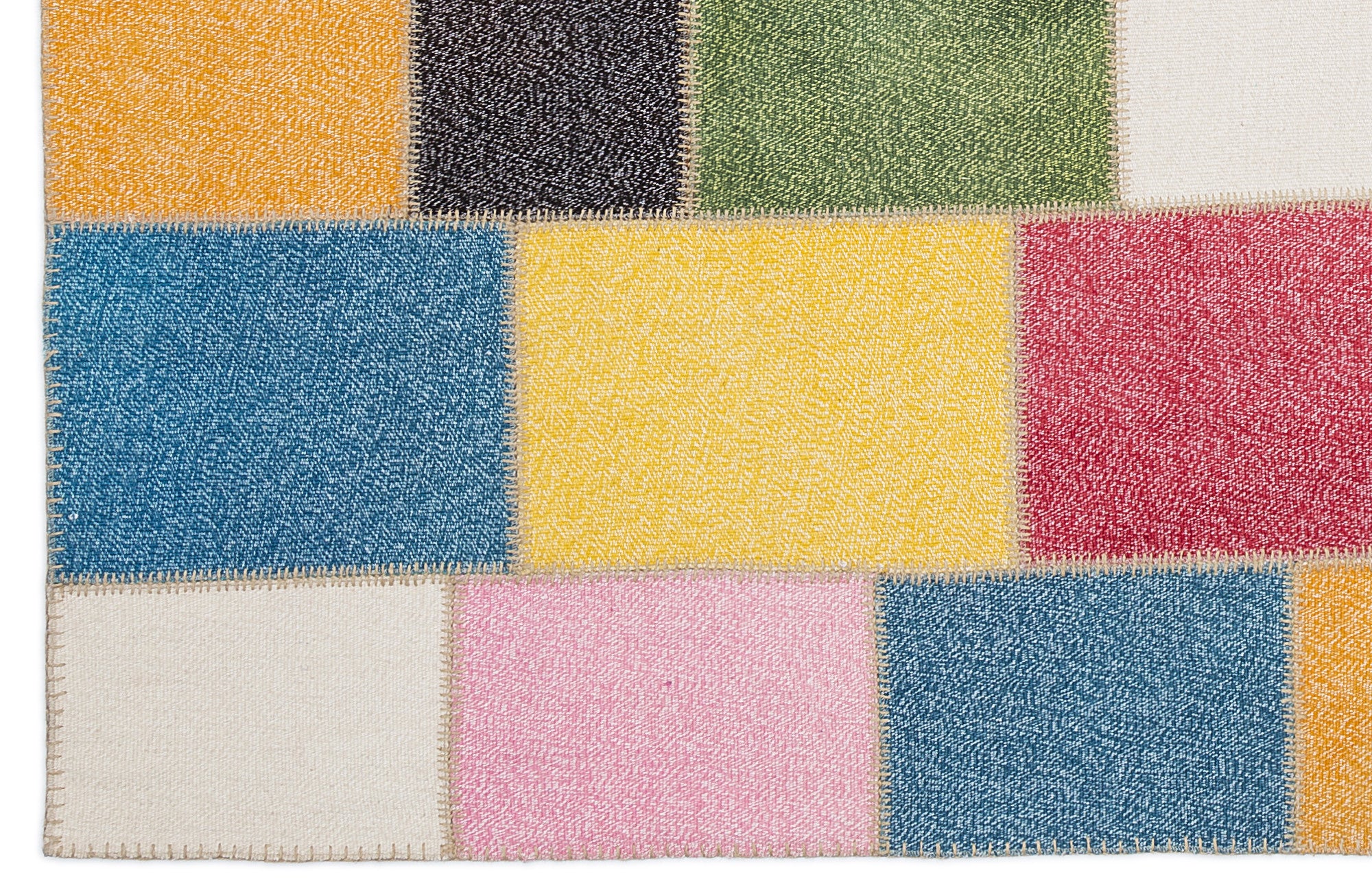 Mixed Over Dyed Patchwork Unique Rug 5'3'' x 7'7'' ft 160 x 230 cm