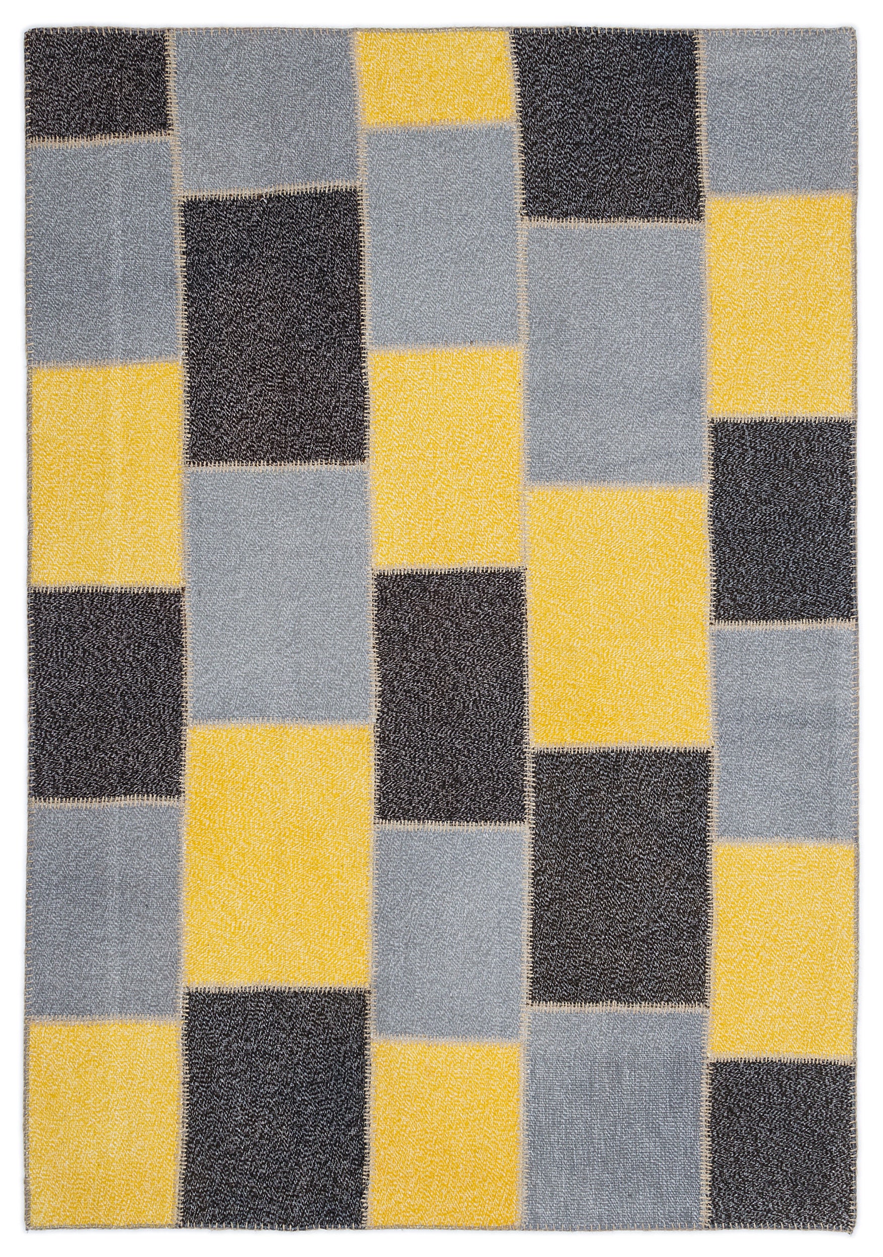 Mixed Over Dyed Patchwork Unique Rug 5'3'' x 7'7'' ft 160 x 230 cm