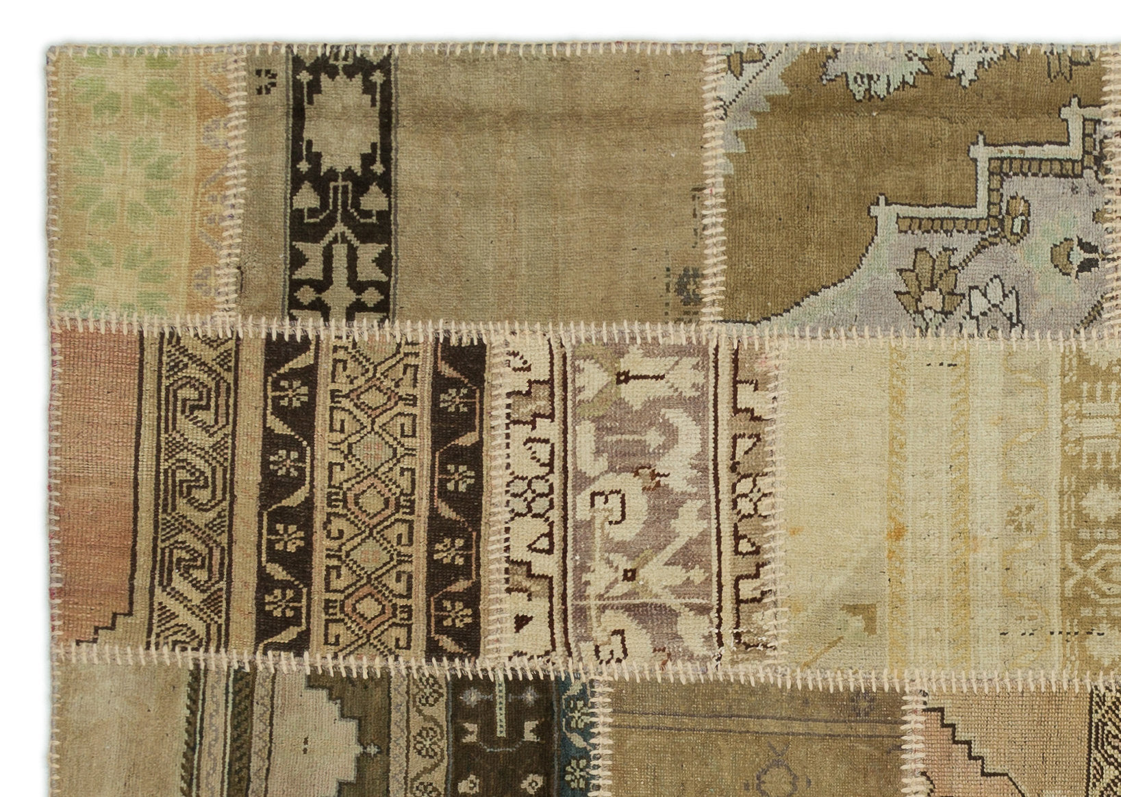 Anatolia Over Dyed Patchwork Unique Rug 5'3'' x 7'7'' ft 160 x 230 cm