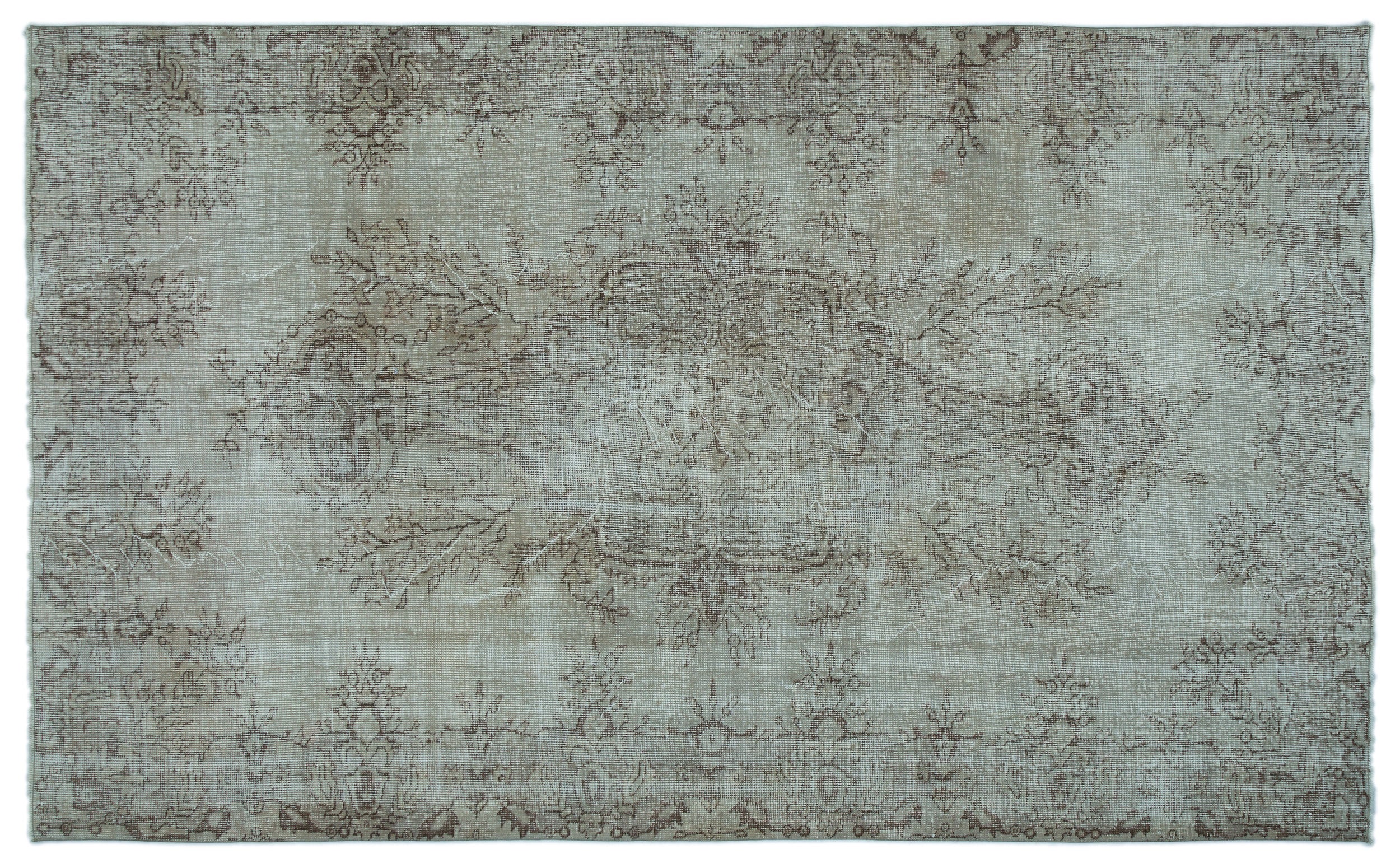 Blue Over Dyed Vintage Rug 5'11'' x 9'7'' ft 180 x 293 cm